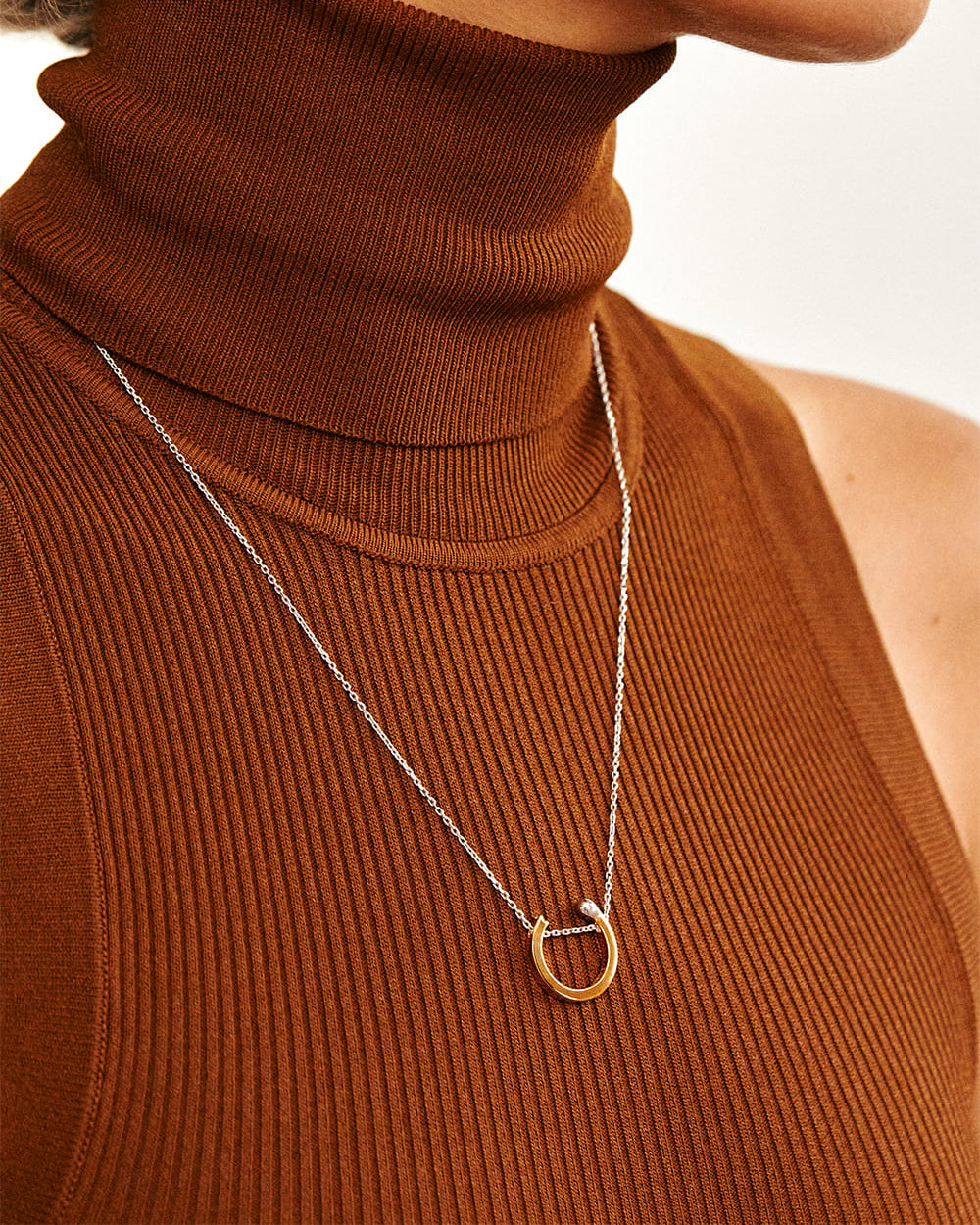 Diamond Round Match Pendant Necklace