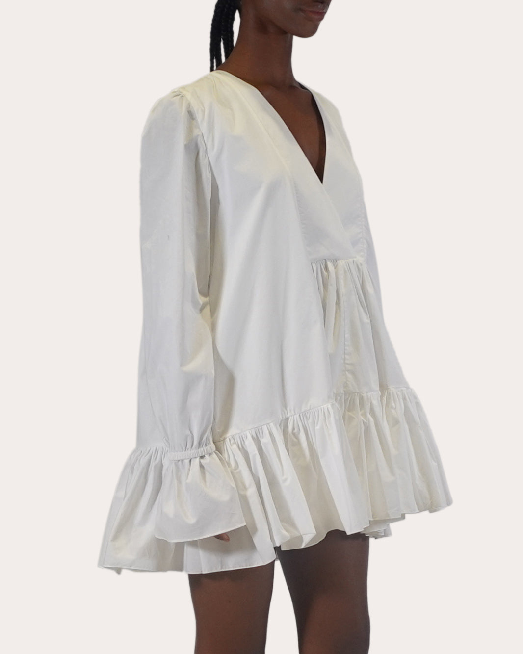 Thistle Cotton Poplin Ruffle Mini Dress