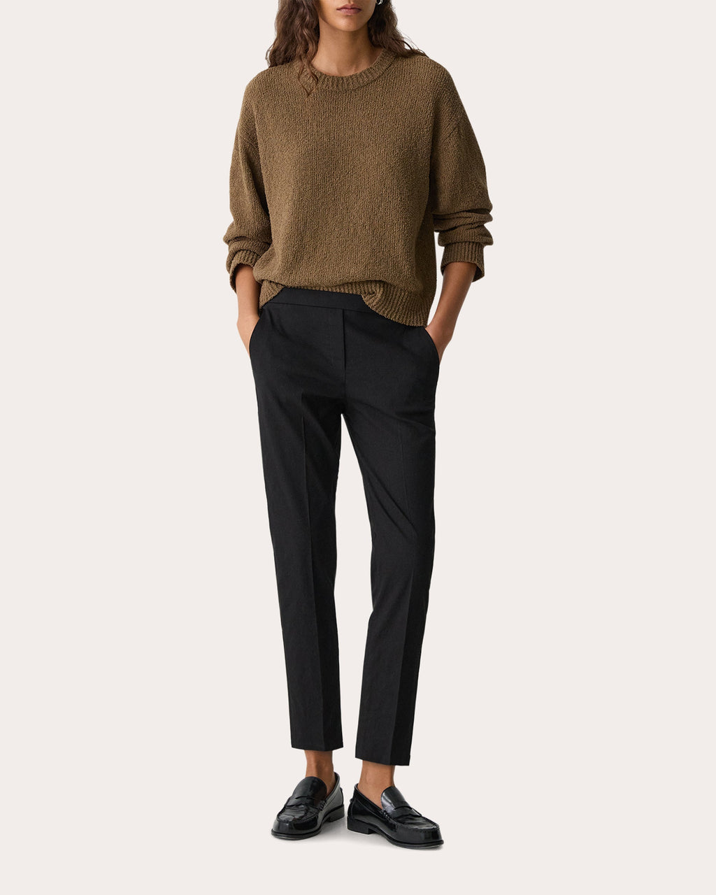 Treeca Good Linen Cropped Pull-On Pants
