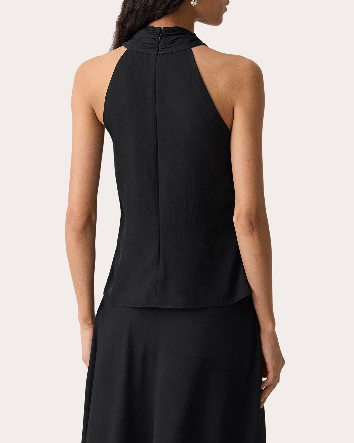 Twill Twisted Halter Top