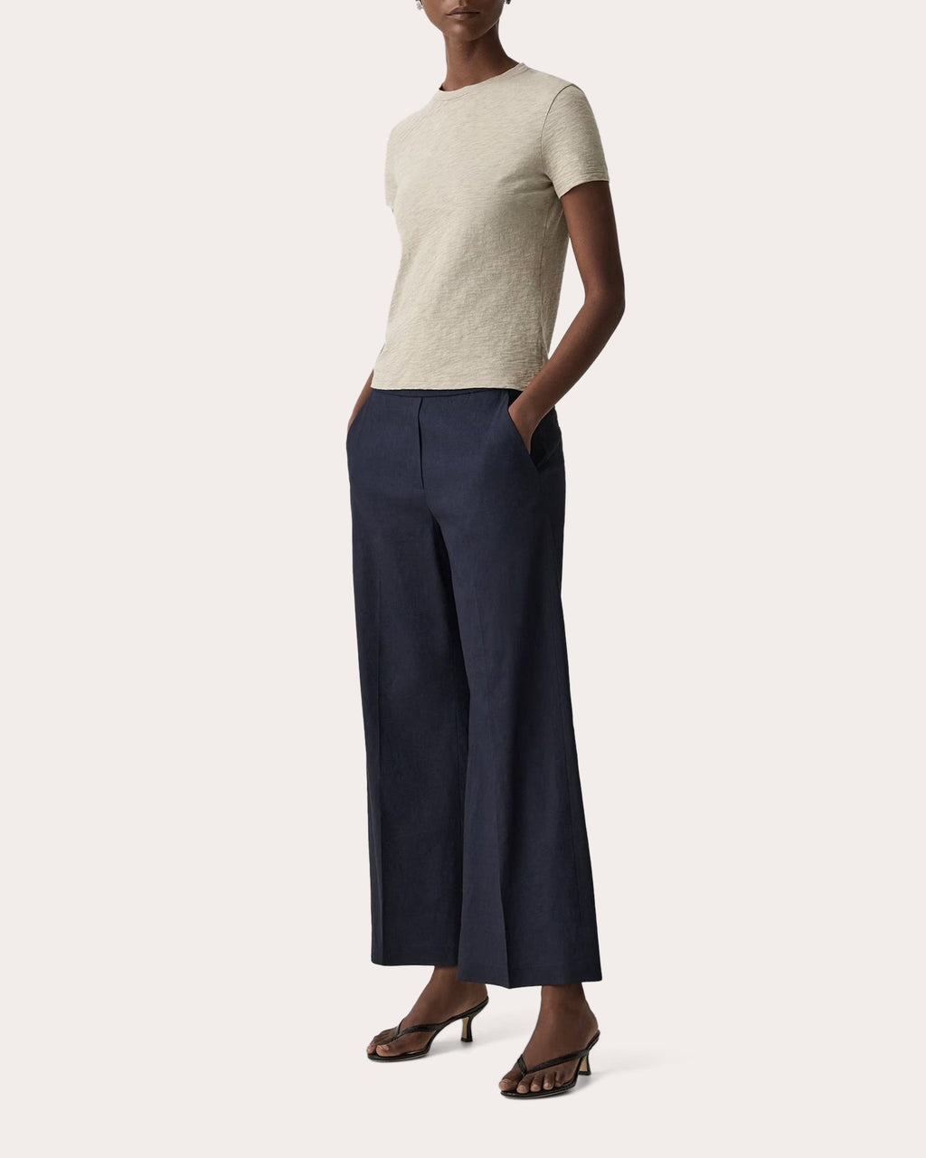 Good Linen Classic Straight Pull-On Pants