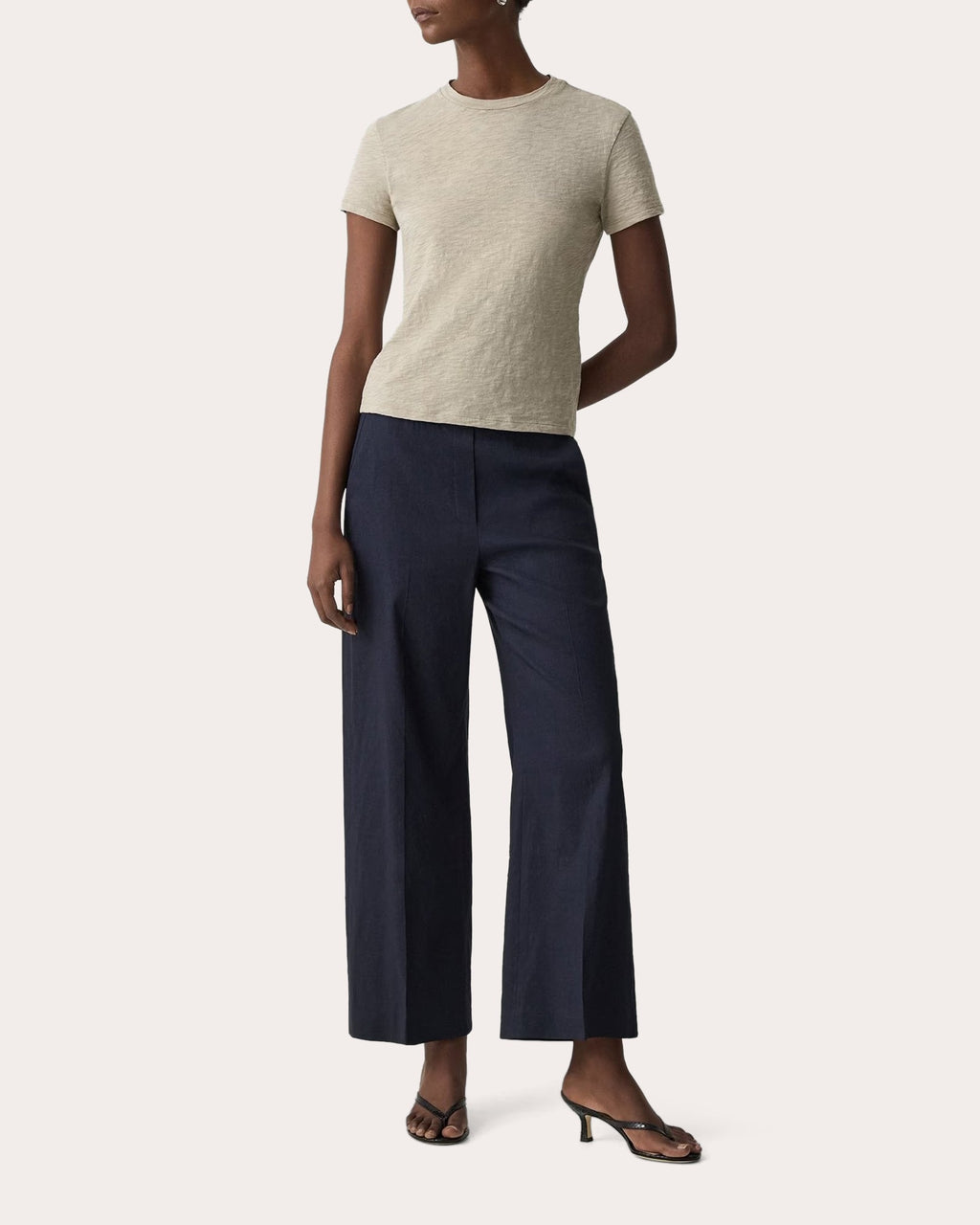 Good Linen Classic Straight Pull-On Pants