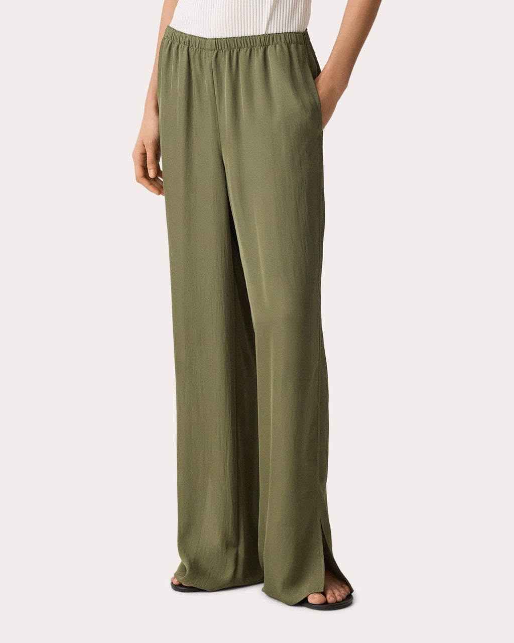 Washed Twill Vented Pull-On Pants