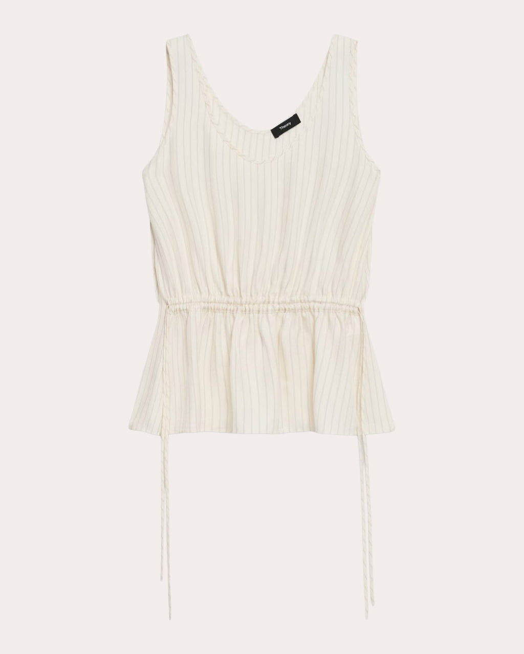 Washed Twill Stripe Drawstring Tank Top