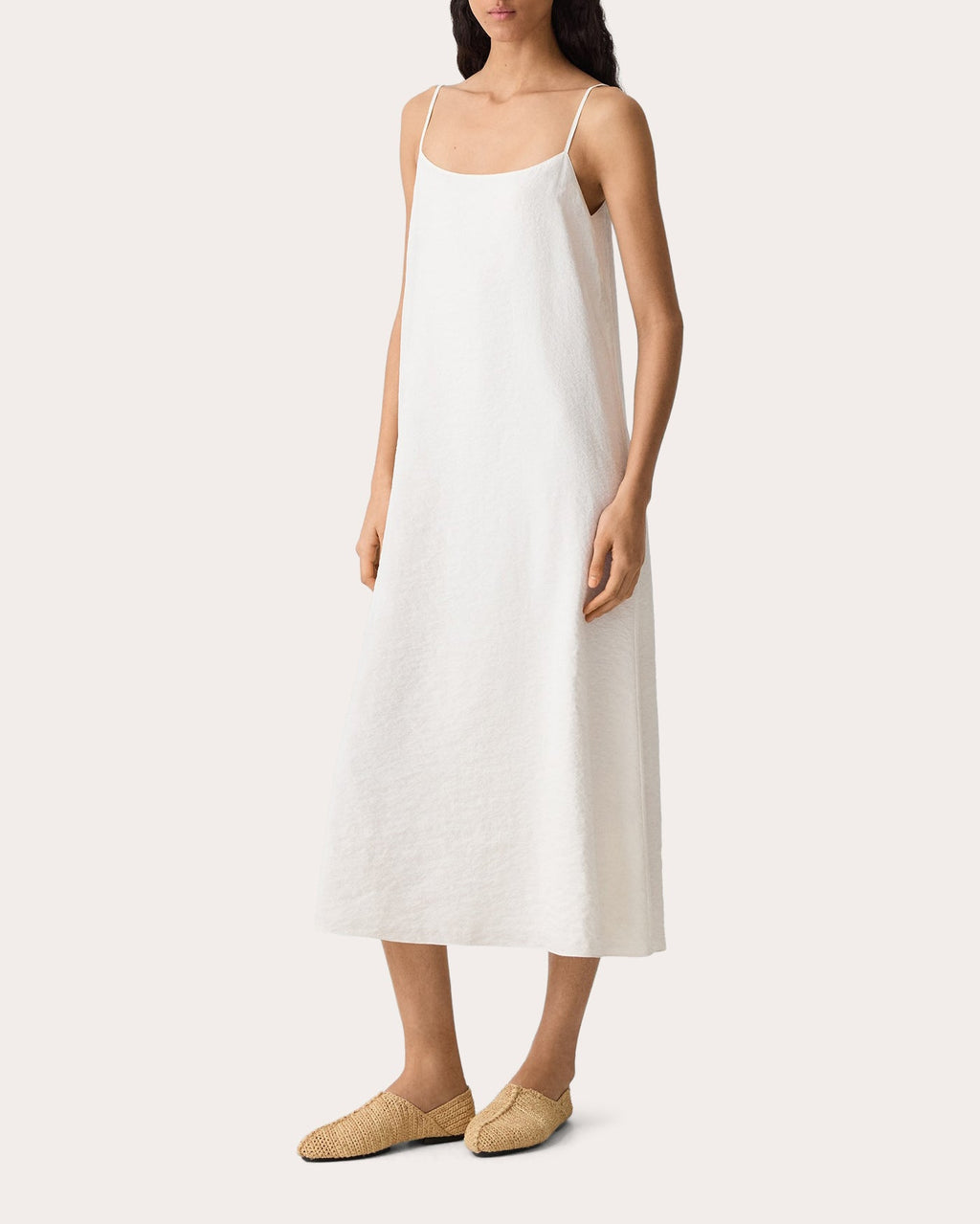Relaxed Silk Slip Dress