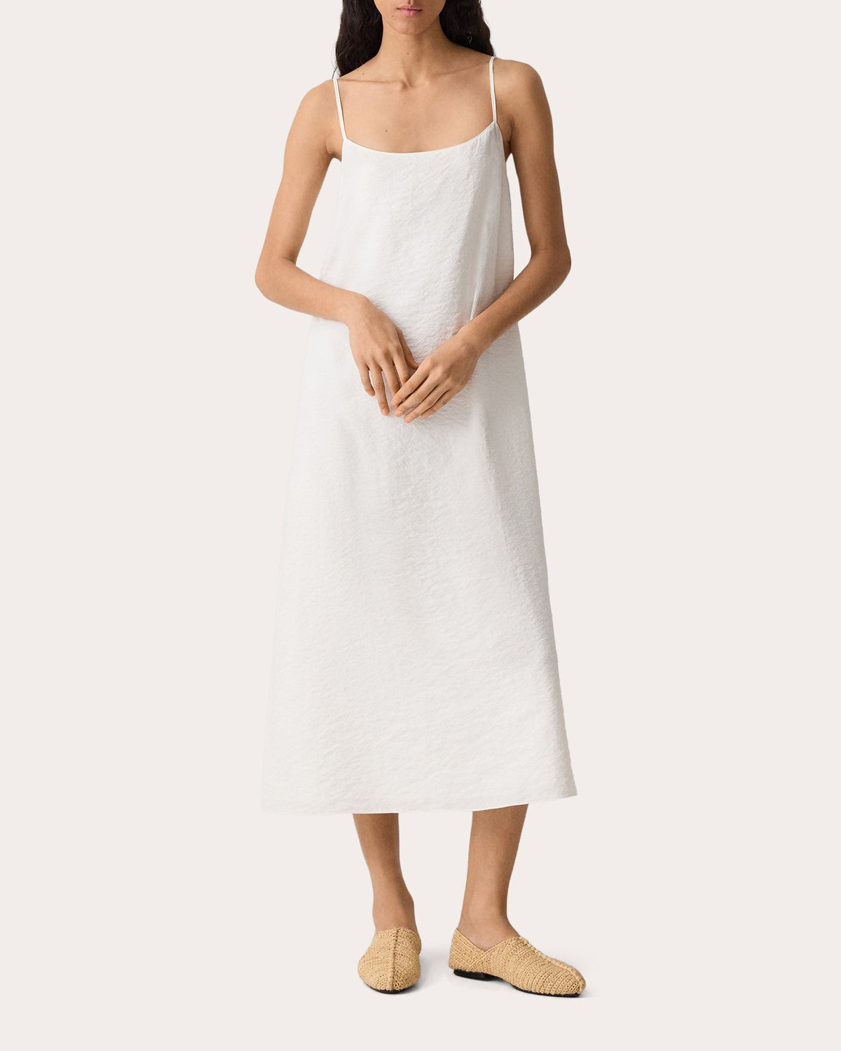 Relaxed Silk Slip Dress