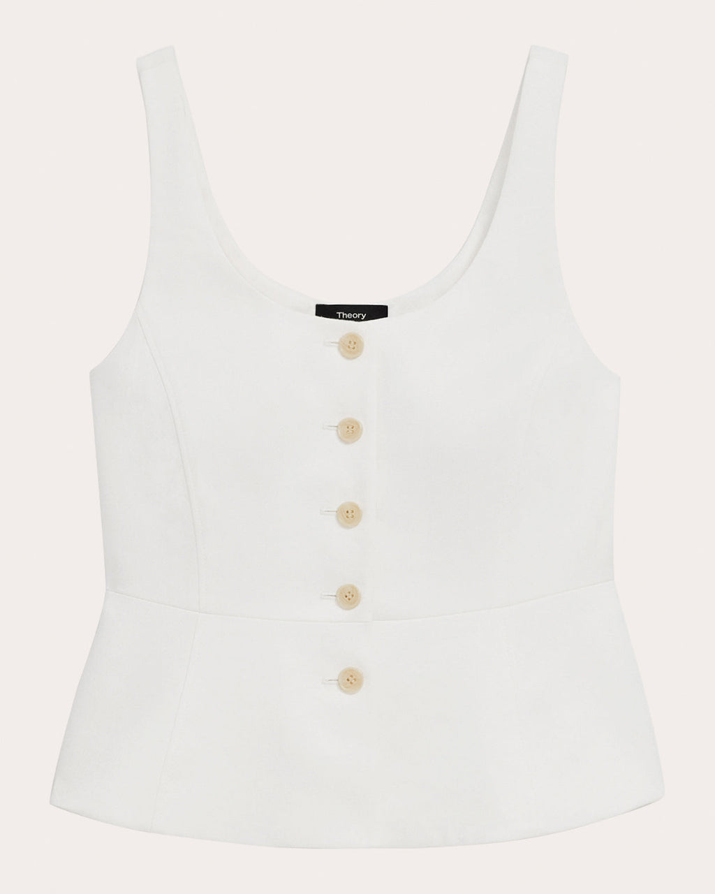 Linen Twill Peplum Vest