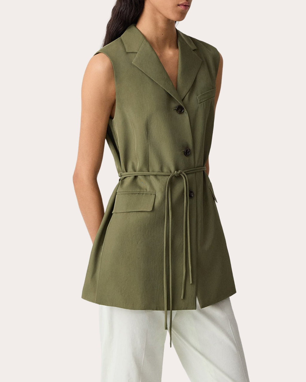 Washed Twill Vented Vest
