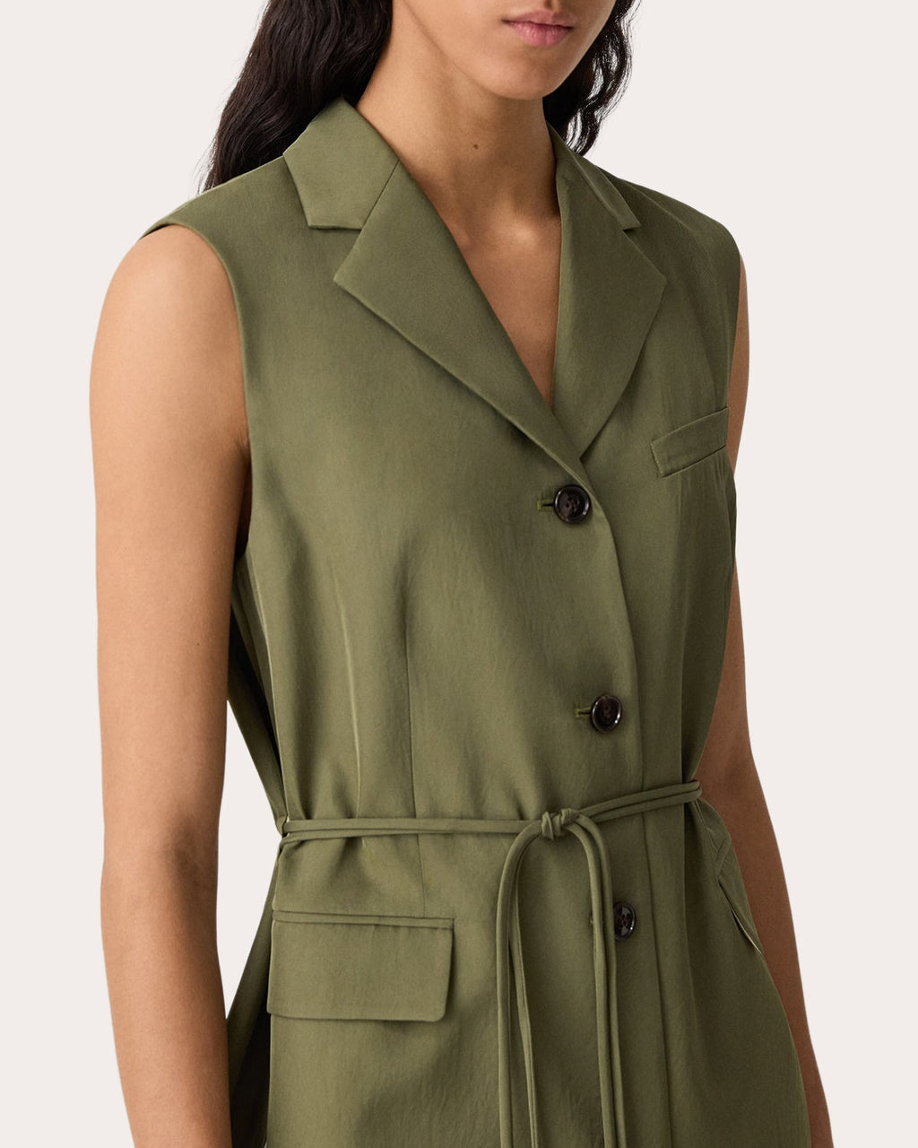 Washed Twill Vented Vest