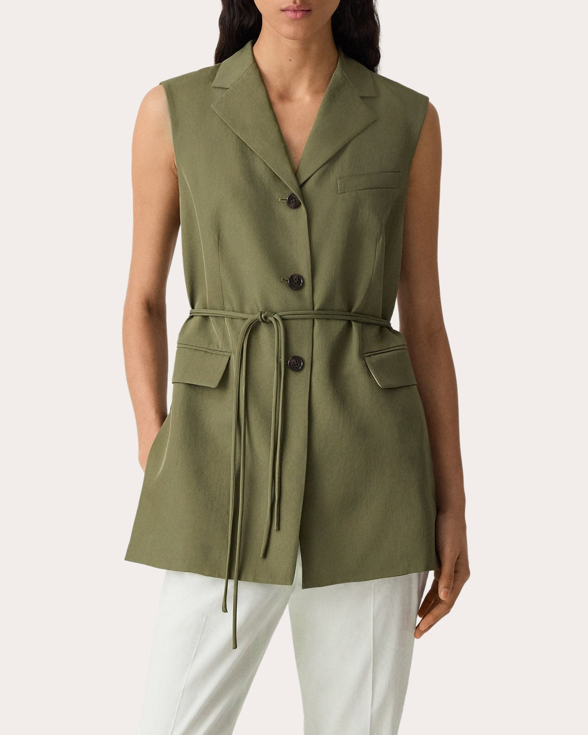 Washed Twill Vented Vest