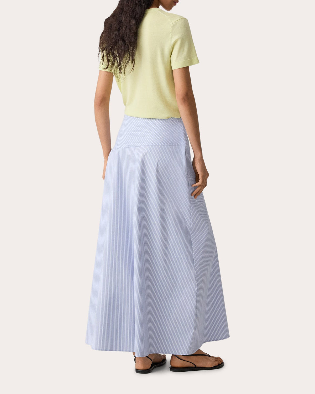 Stripe Angled Yoke Circle Skirt