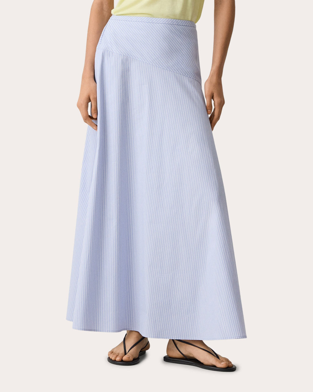 Stripe Angled Yoke Circle Skirt