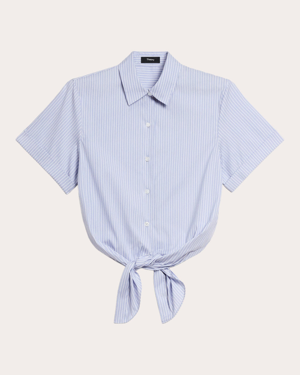 Stripe Tie-Front Button-Up