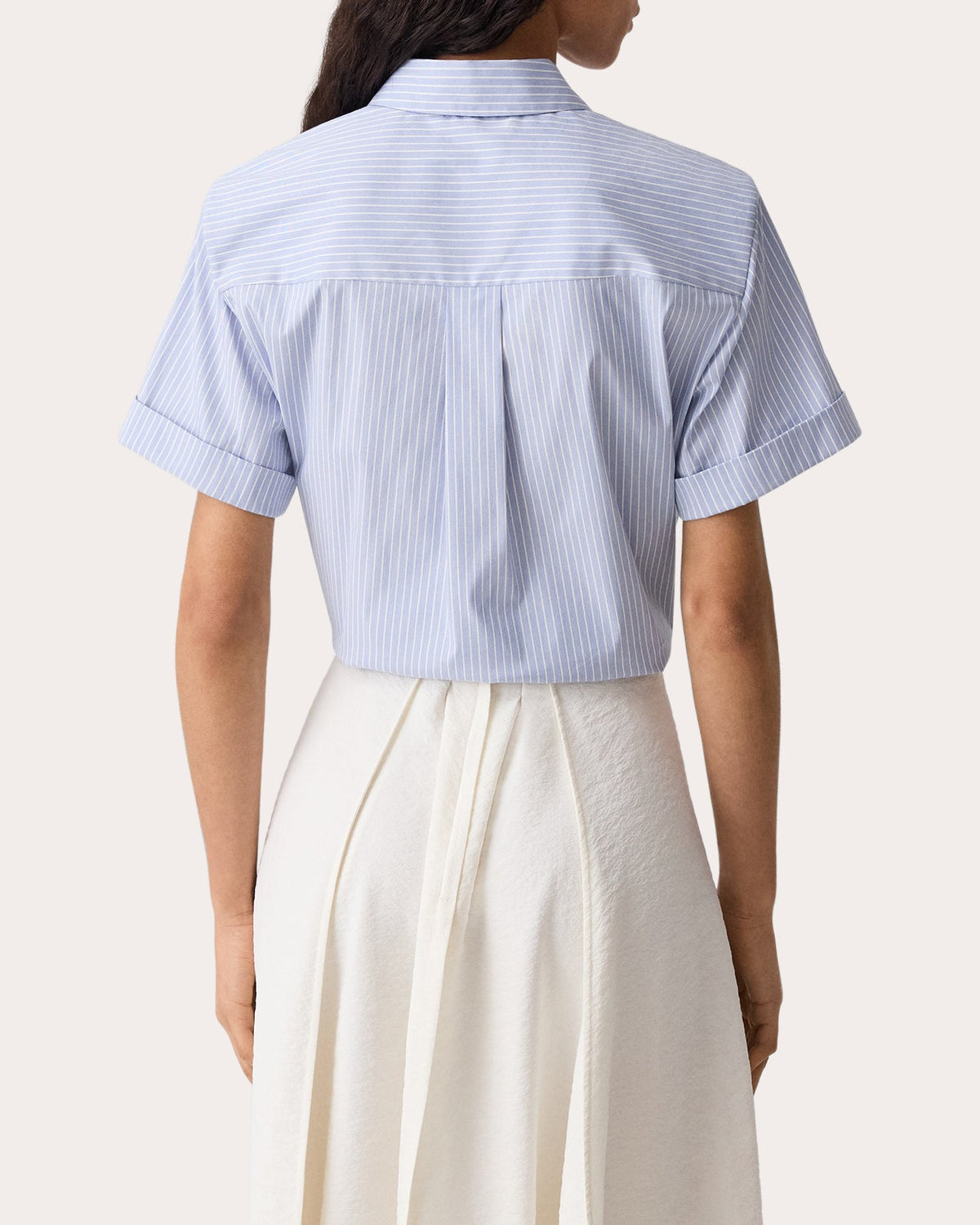 Stripe Tie-Front Button-Up