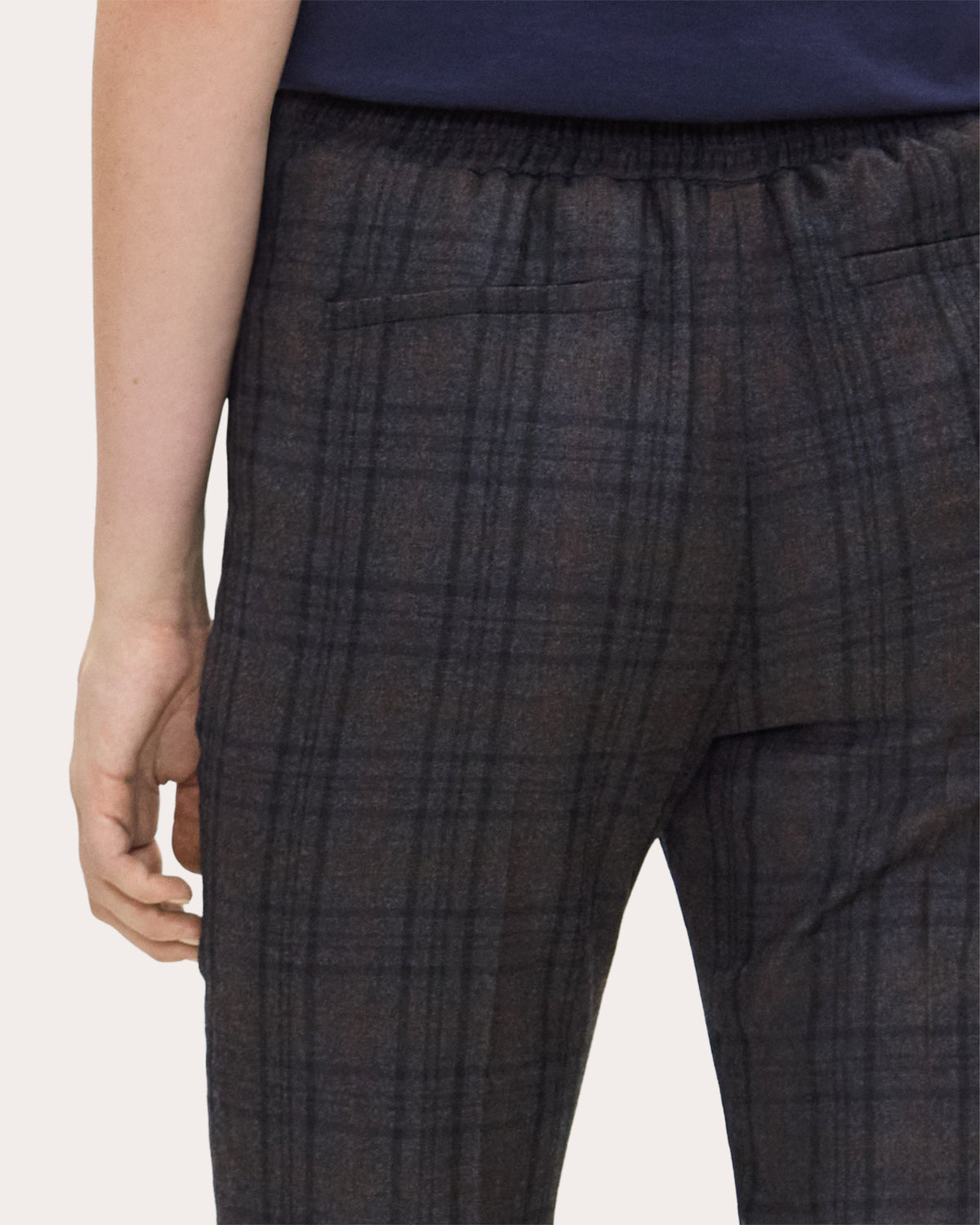 Plaid Sleek Flannel Marcee Stovepipe Pants