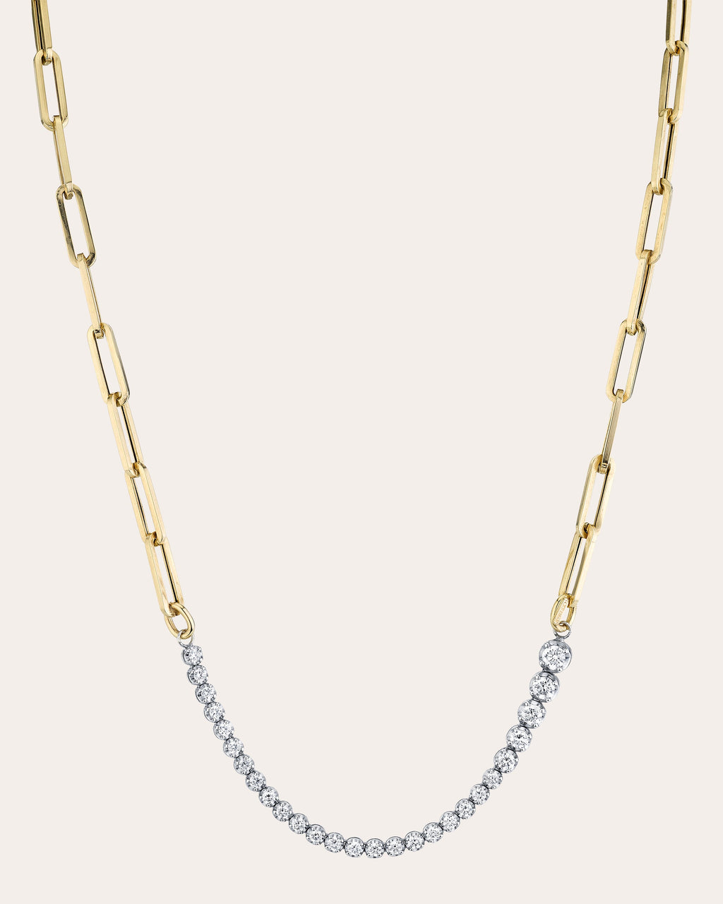 Diamond & 14k Gold Ascending Chain Necklace