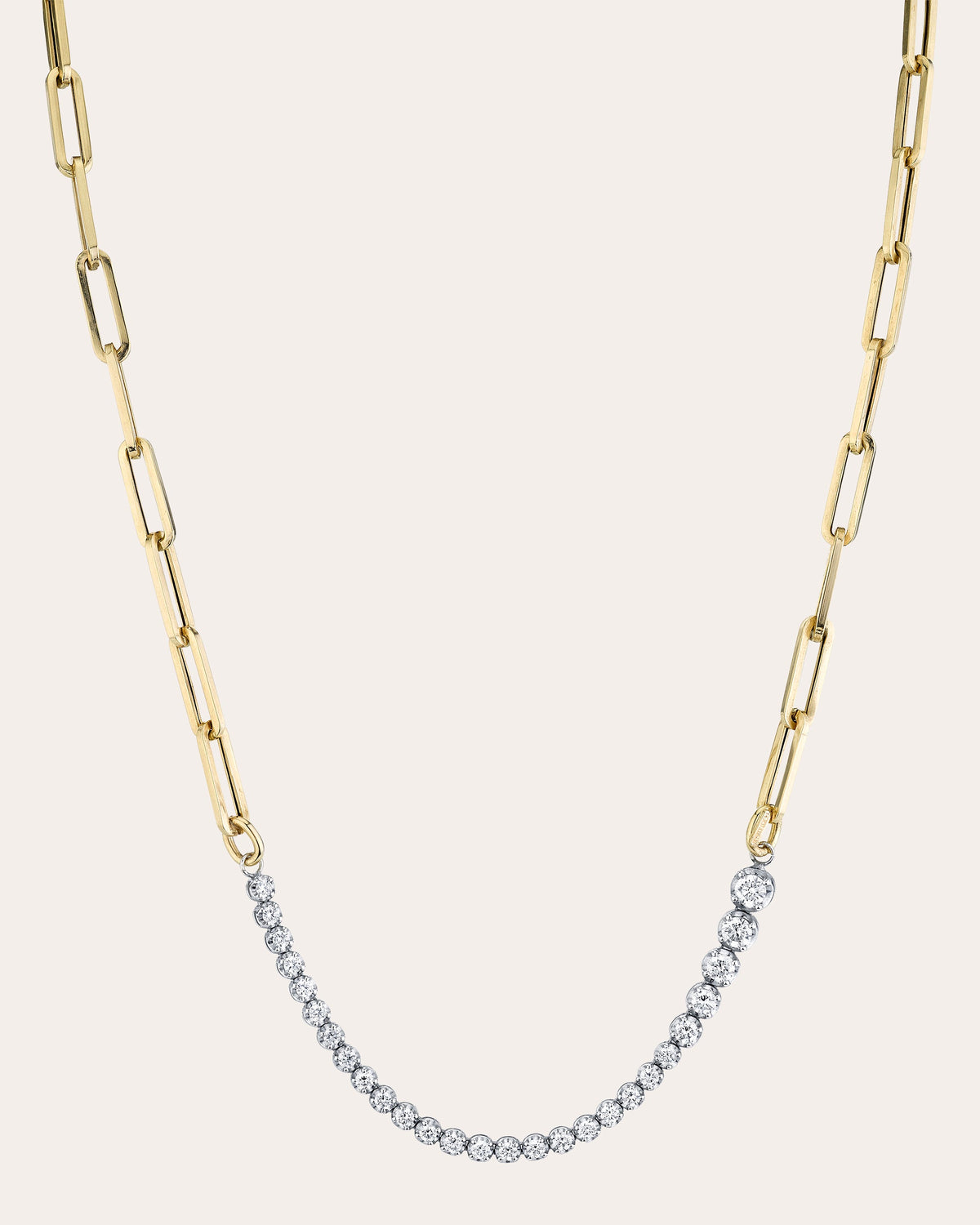 Diamond & 14k Gold Ascending Chain Necklace