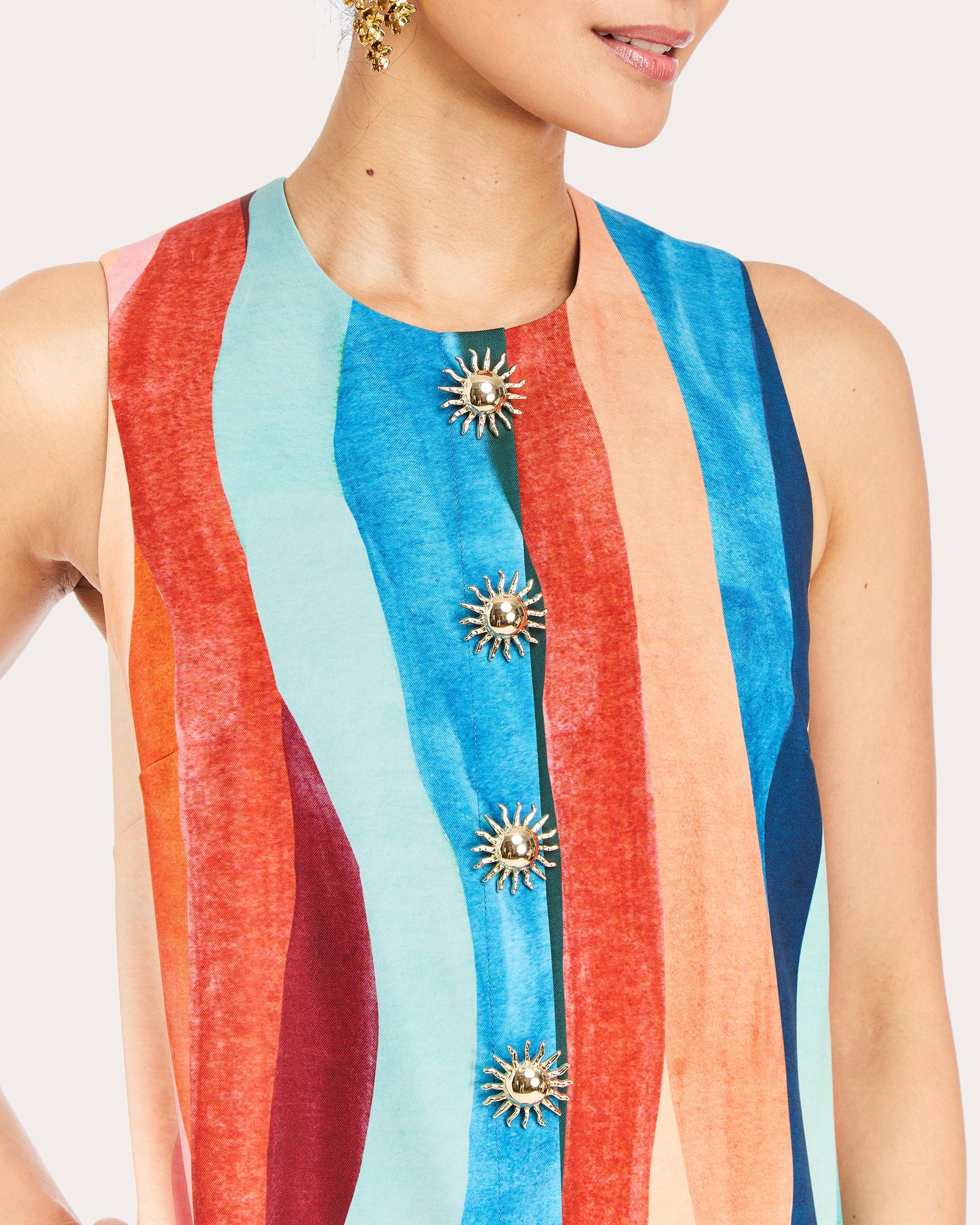 Tuesday Abstract Crepe Mini Dress