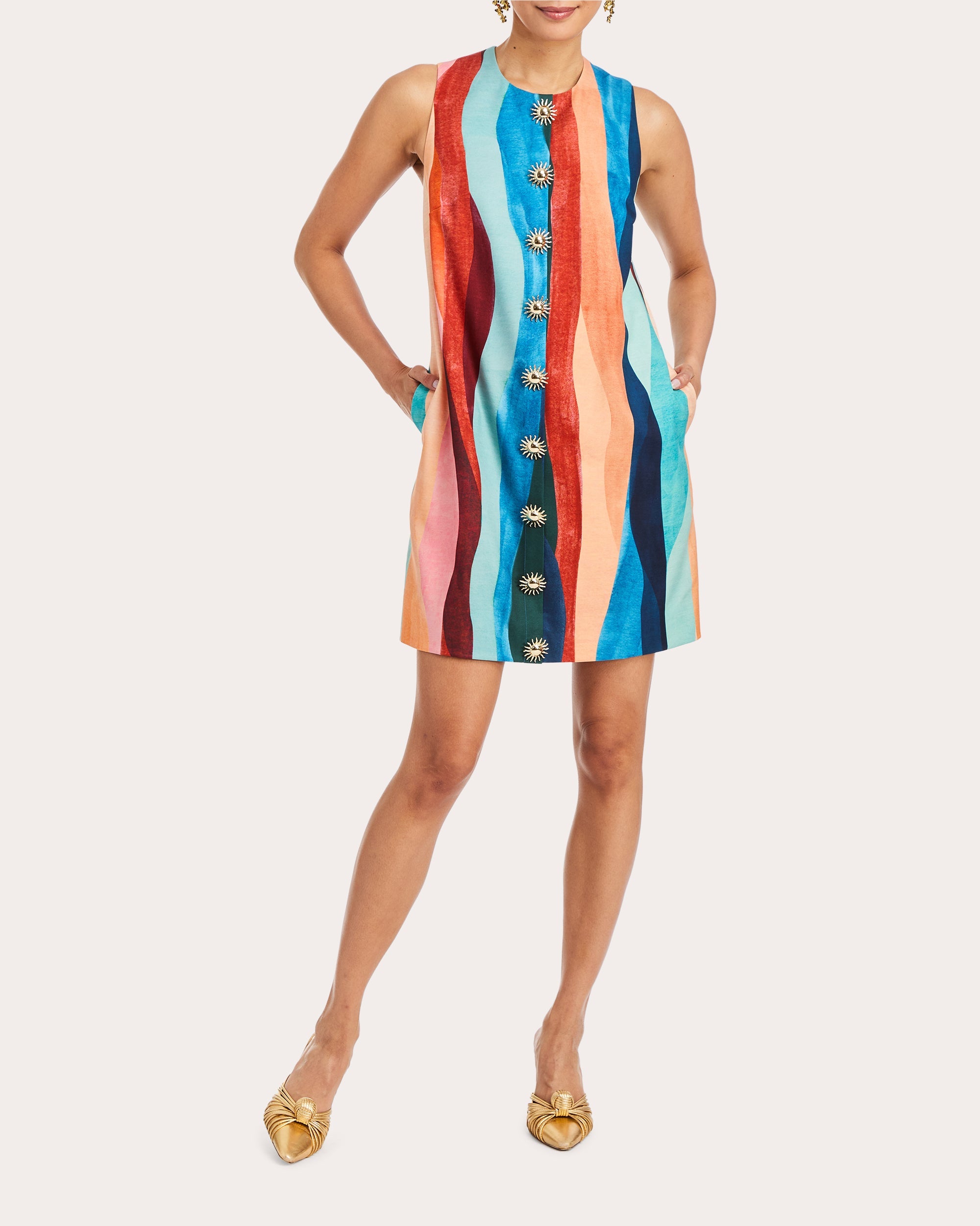 Tuesday Abstract Crepe Mini Dress