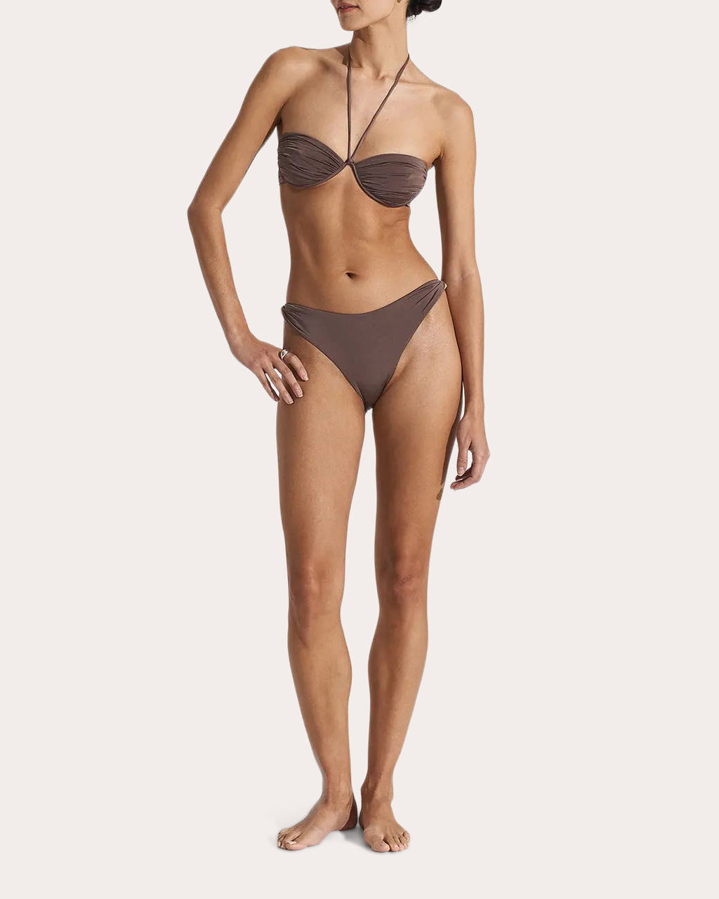 Twisted Mid-Rise Bikini Bottoms