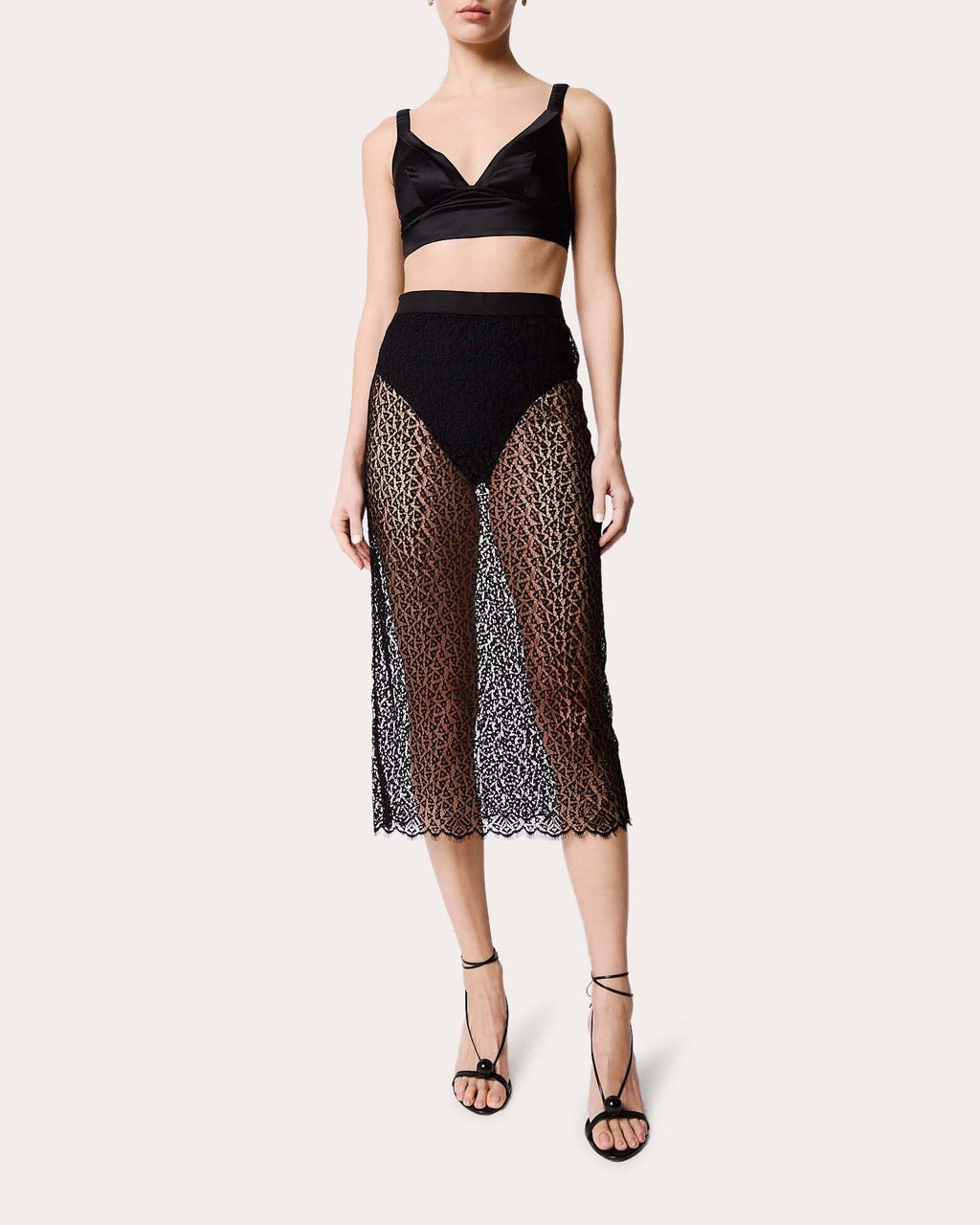 Tango Sheer Chantilly Lace Skirt