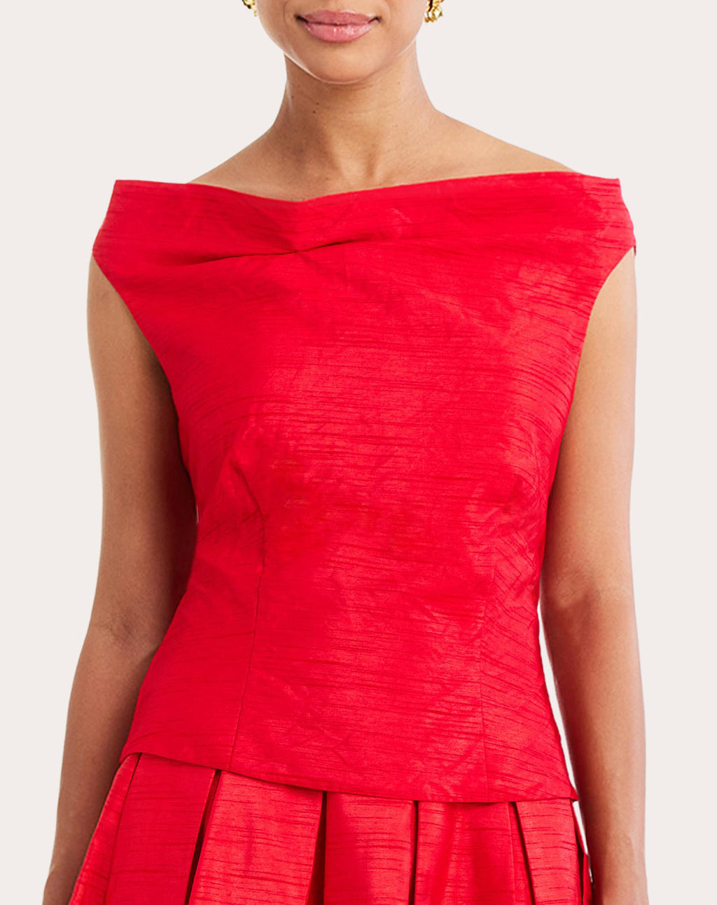 Taza Draped Off-Shoulder Top