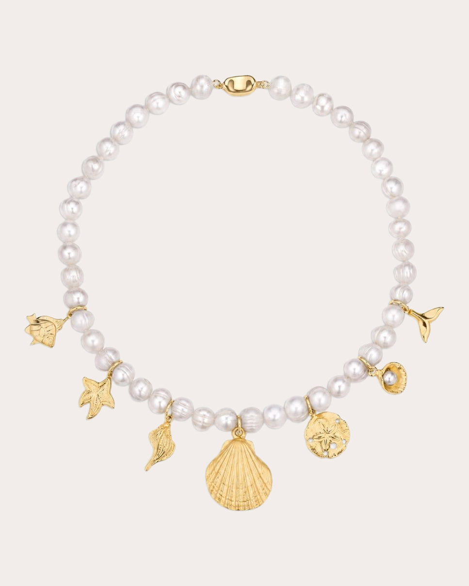 Freshwater Pearl Arielle Charm Necklace