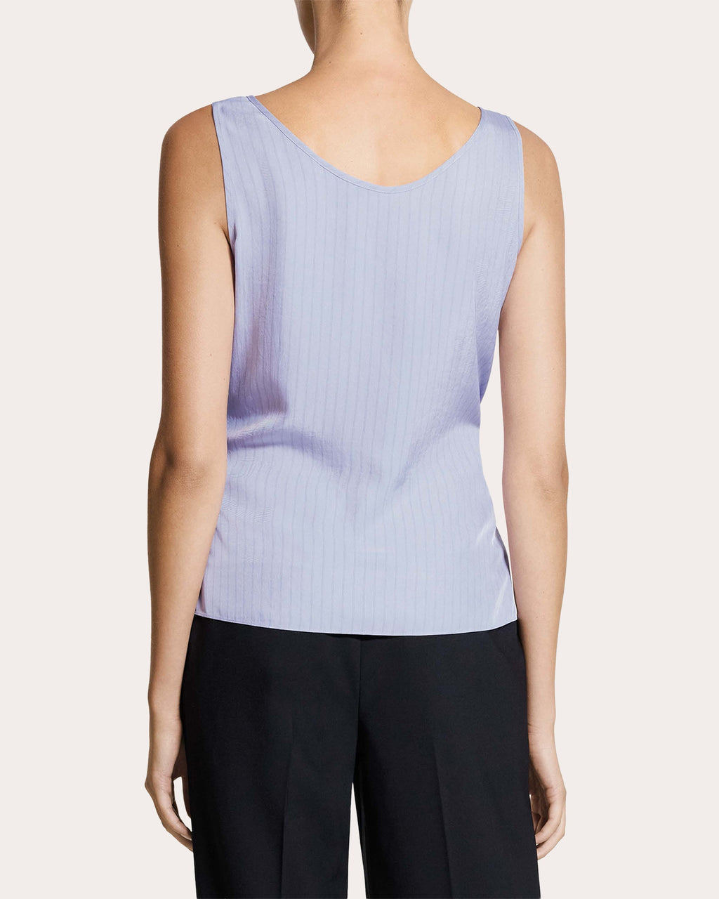 Washed Twill Stripe Drawstring Tank Top