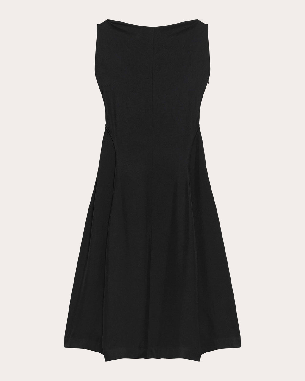 Washed Twill Boatneck Parachute Midi Dress
