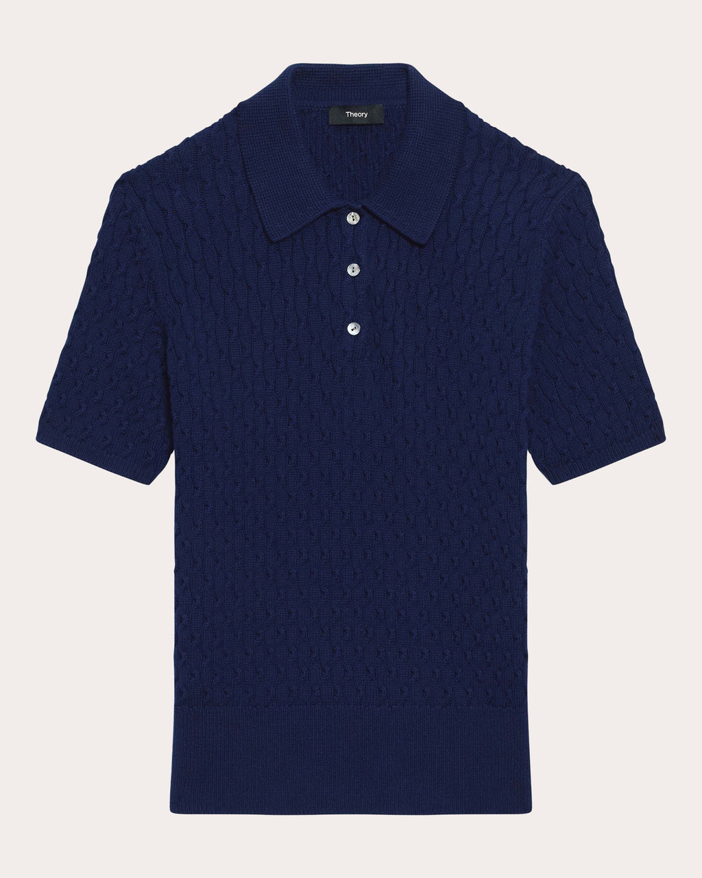 Organic Cotton Cable Knit Polo