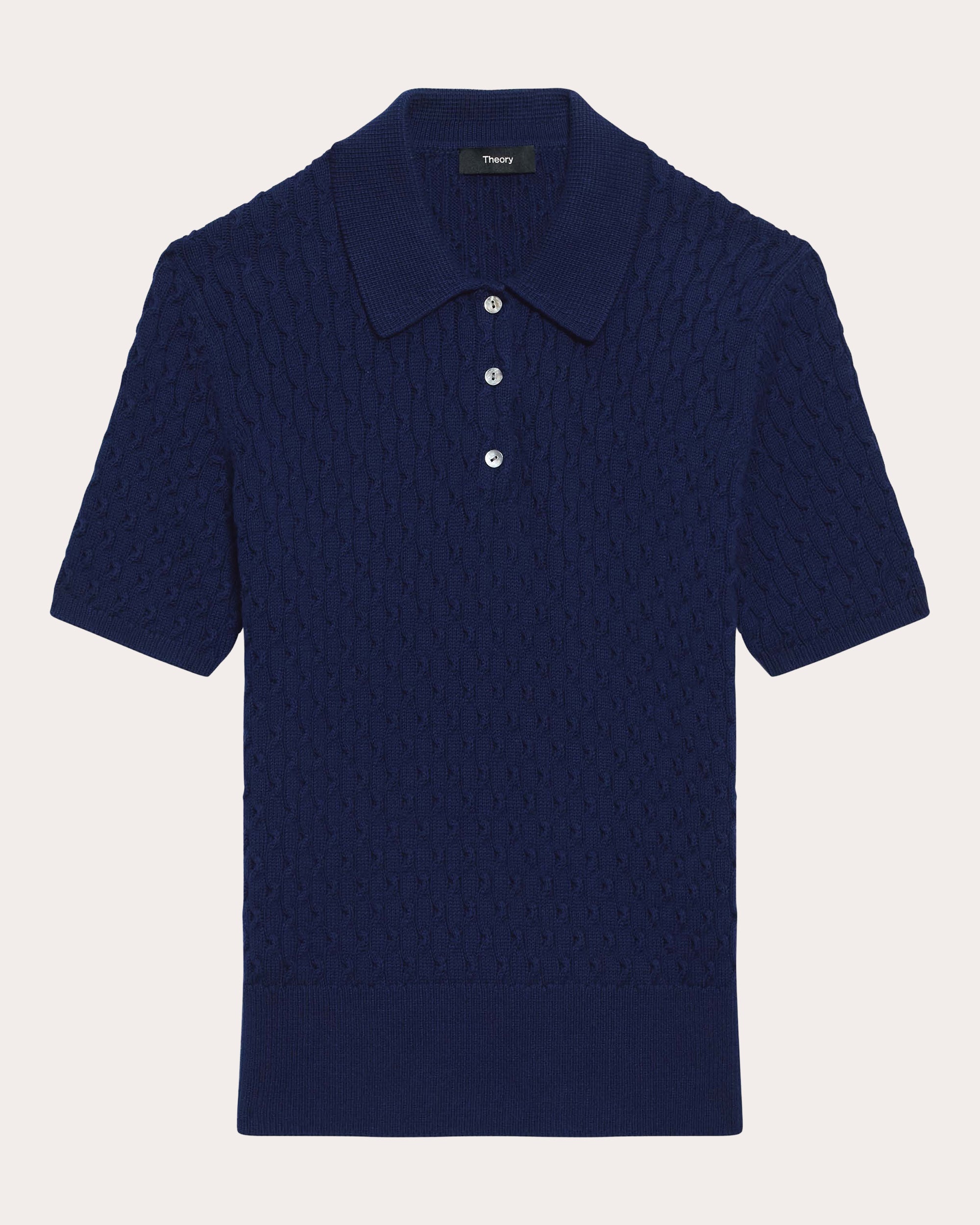 Organic Cotton Cable Knit Polo