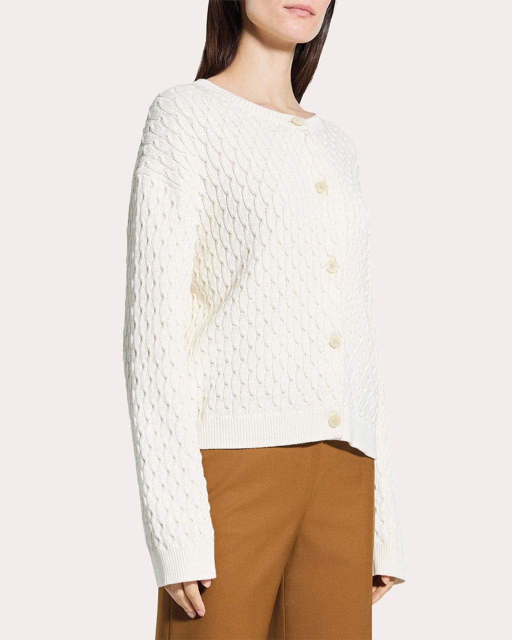 Organic Cotton Cable Knit Cardigan