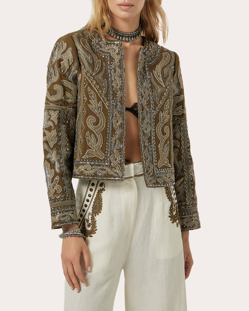 Timme Embellished Twill Jacket