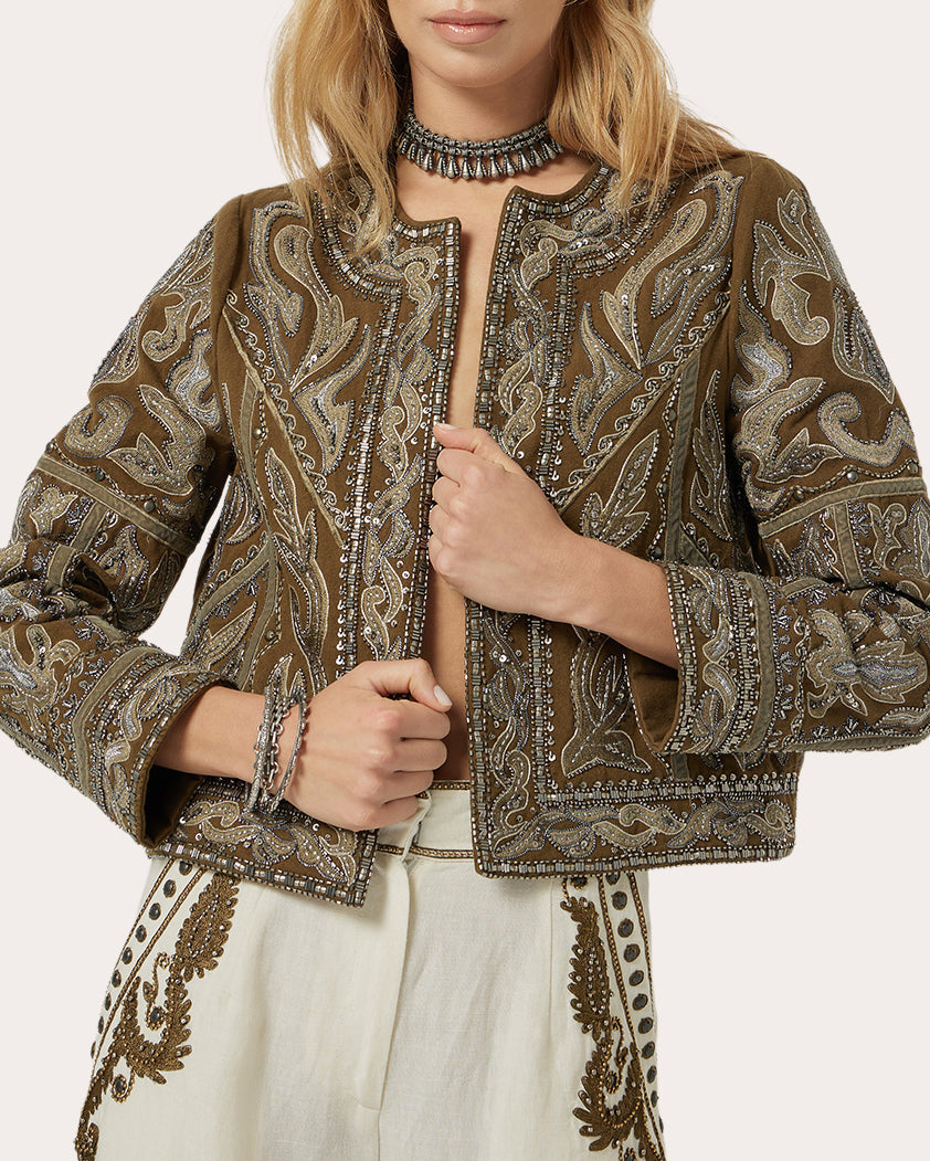 Timme Embellished Twill Jacket