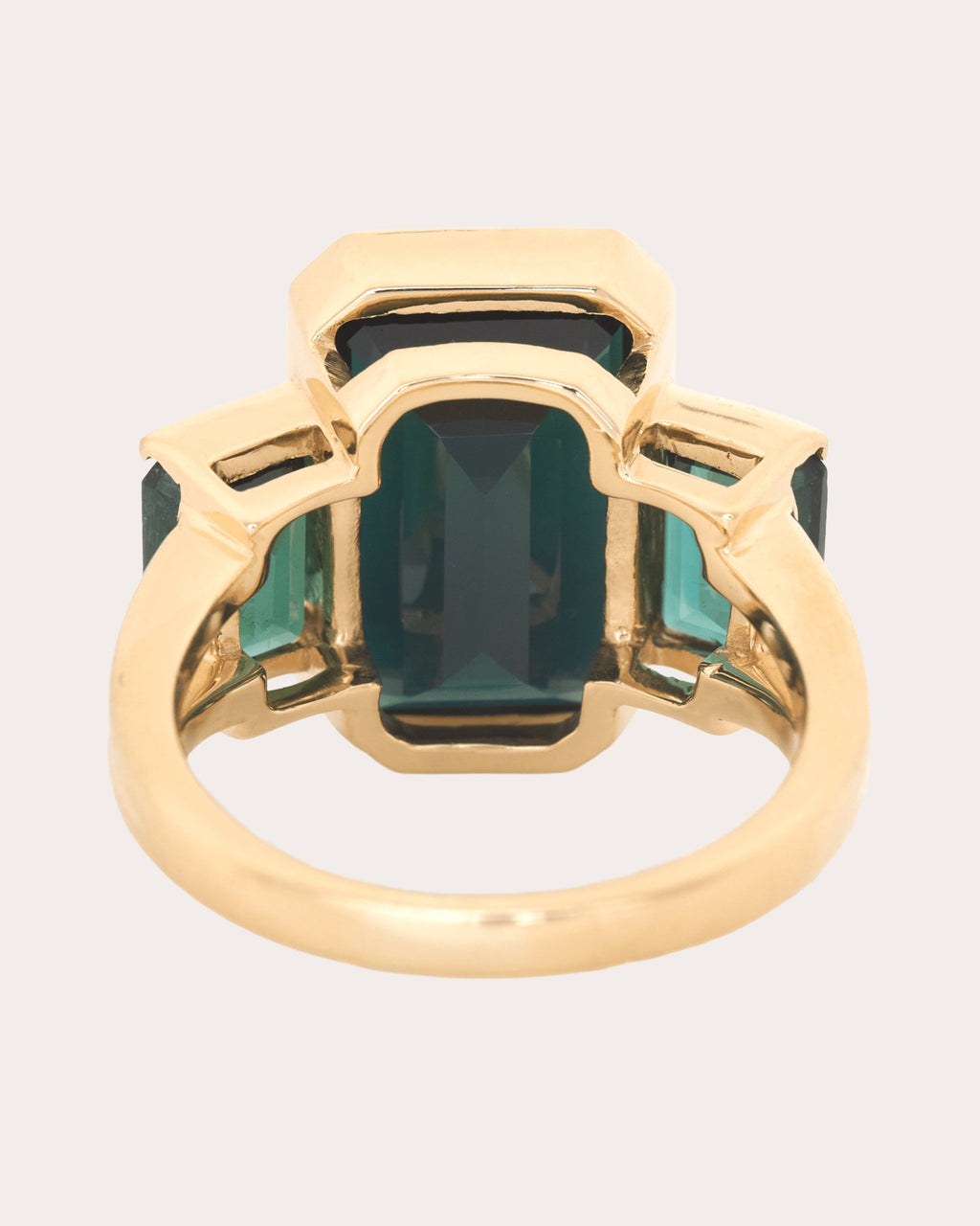 Tourmaline & 18k Gold Supreme Bar Ring