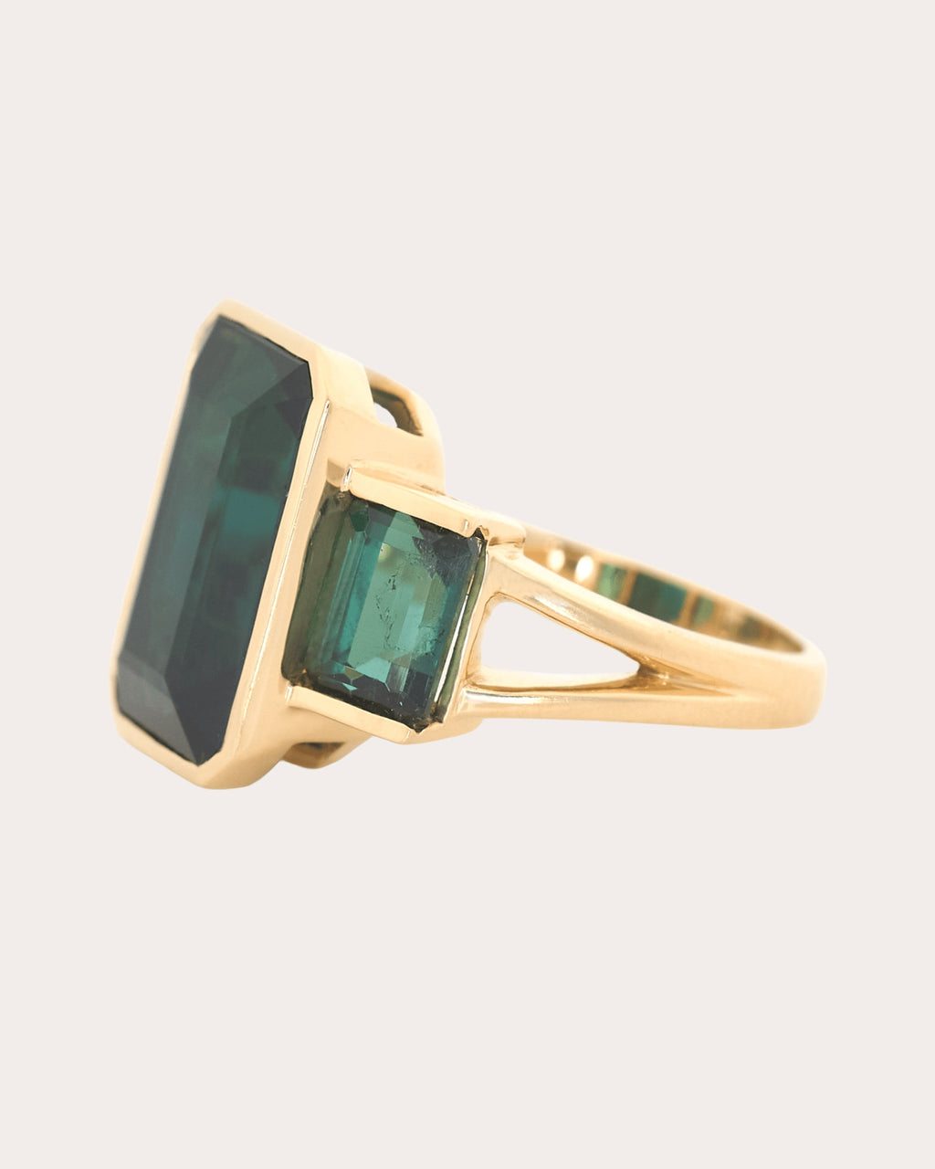 Tourmaline & 18k Gold Supreme Bar Ring