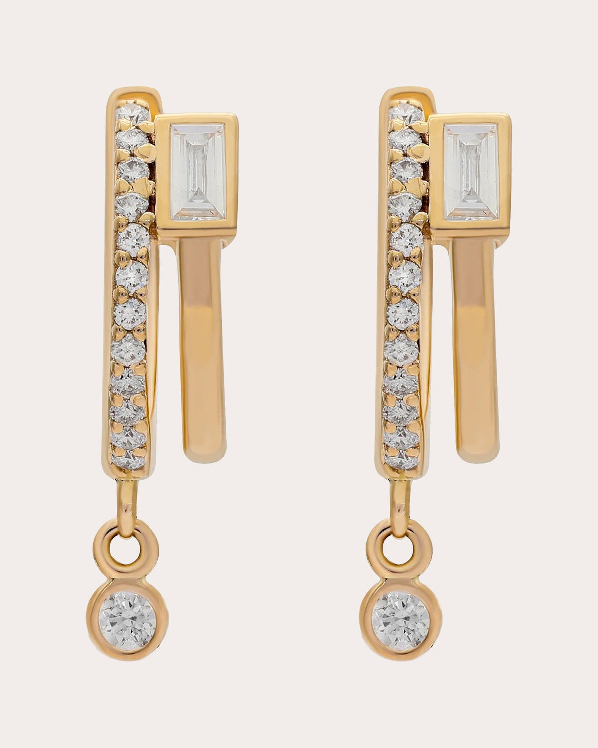 Diamond & 14k Gold Tove Huggie Earrings
