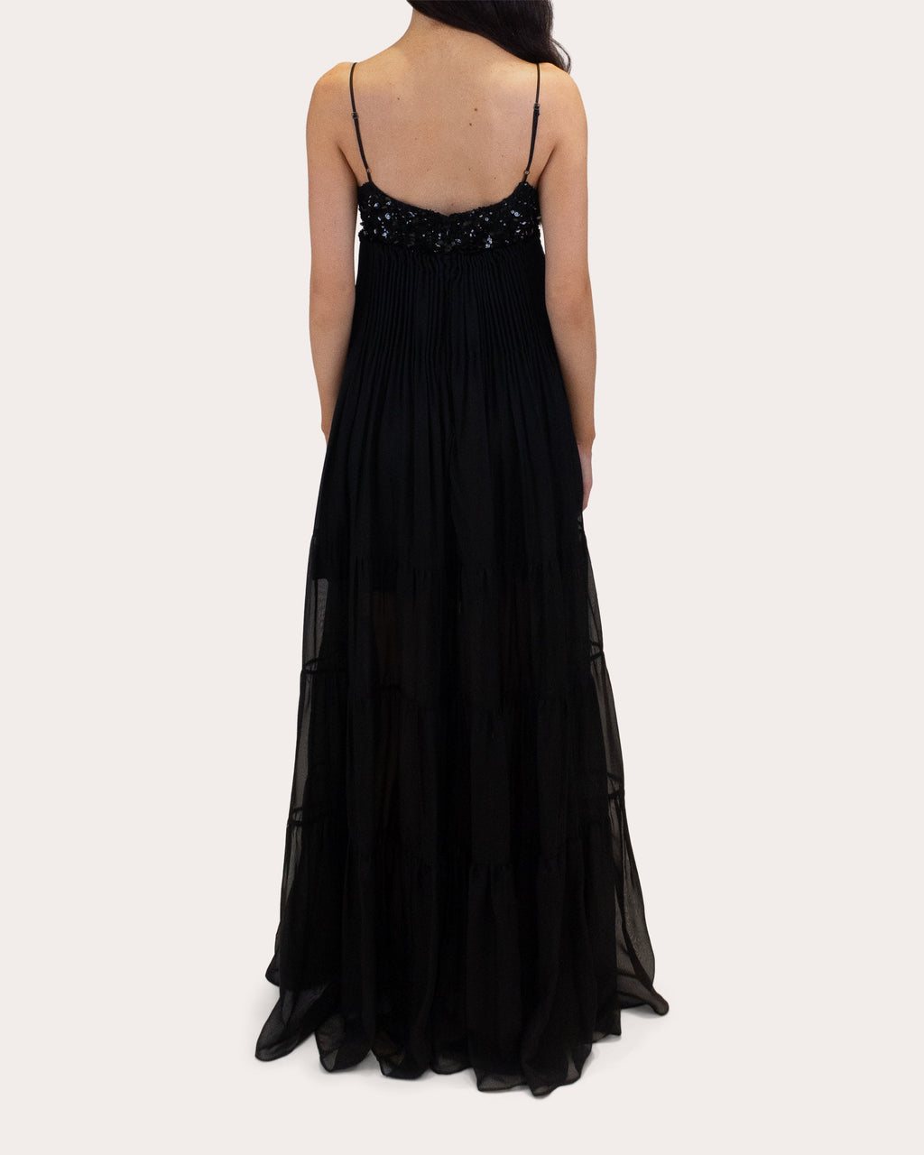 Tamar Sequin Silk Chiffon Gown