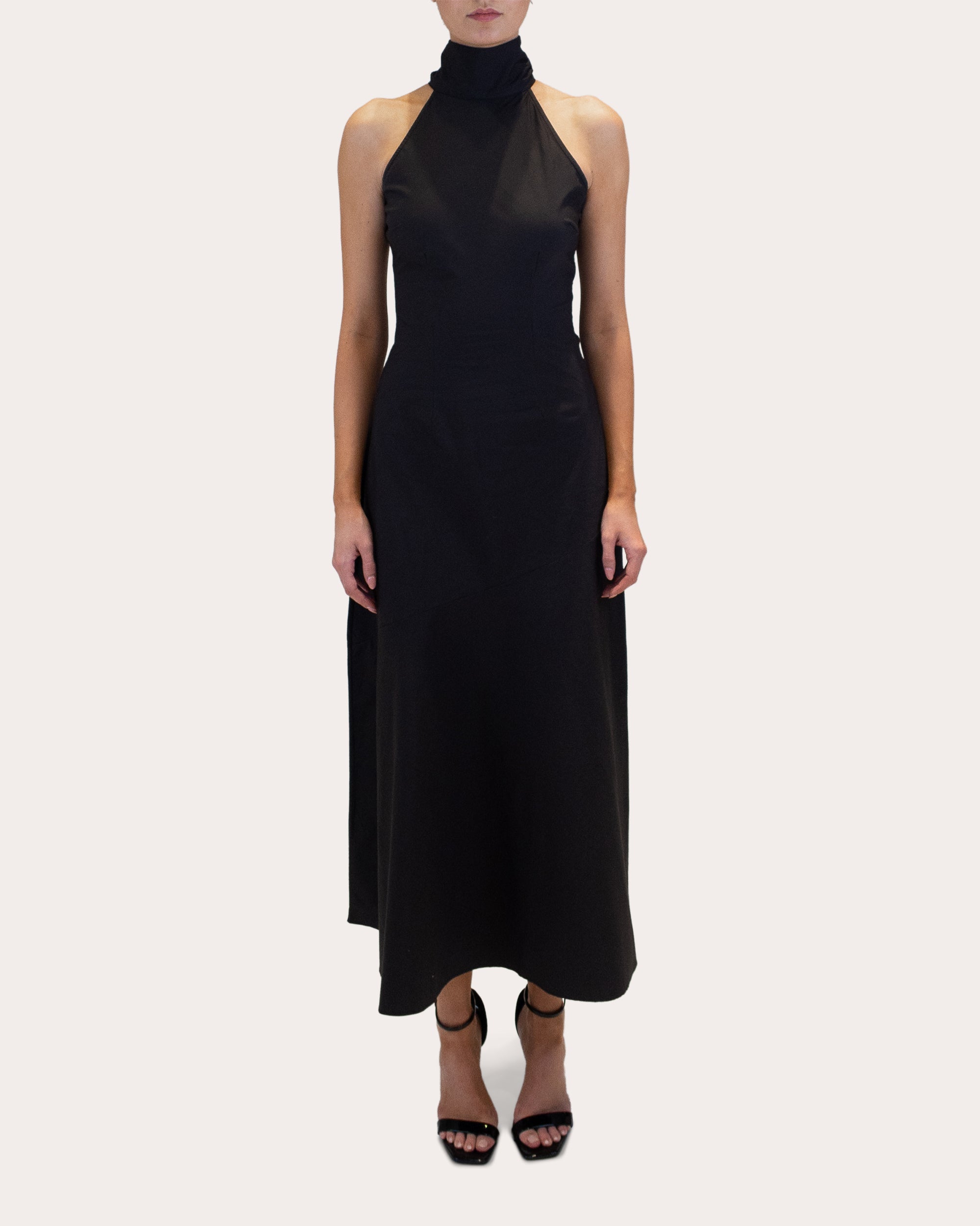 Faye Poplin Halter Midi Dress