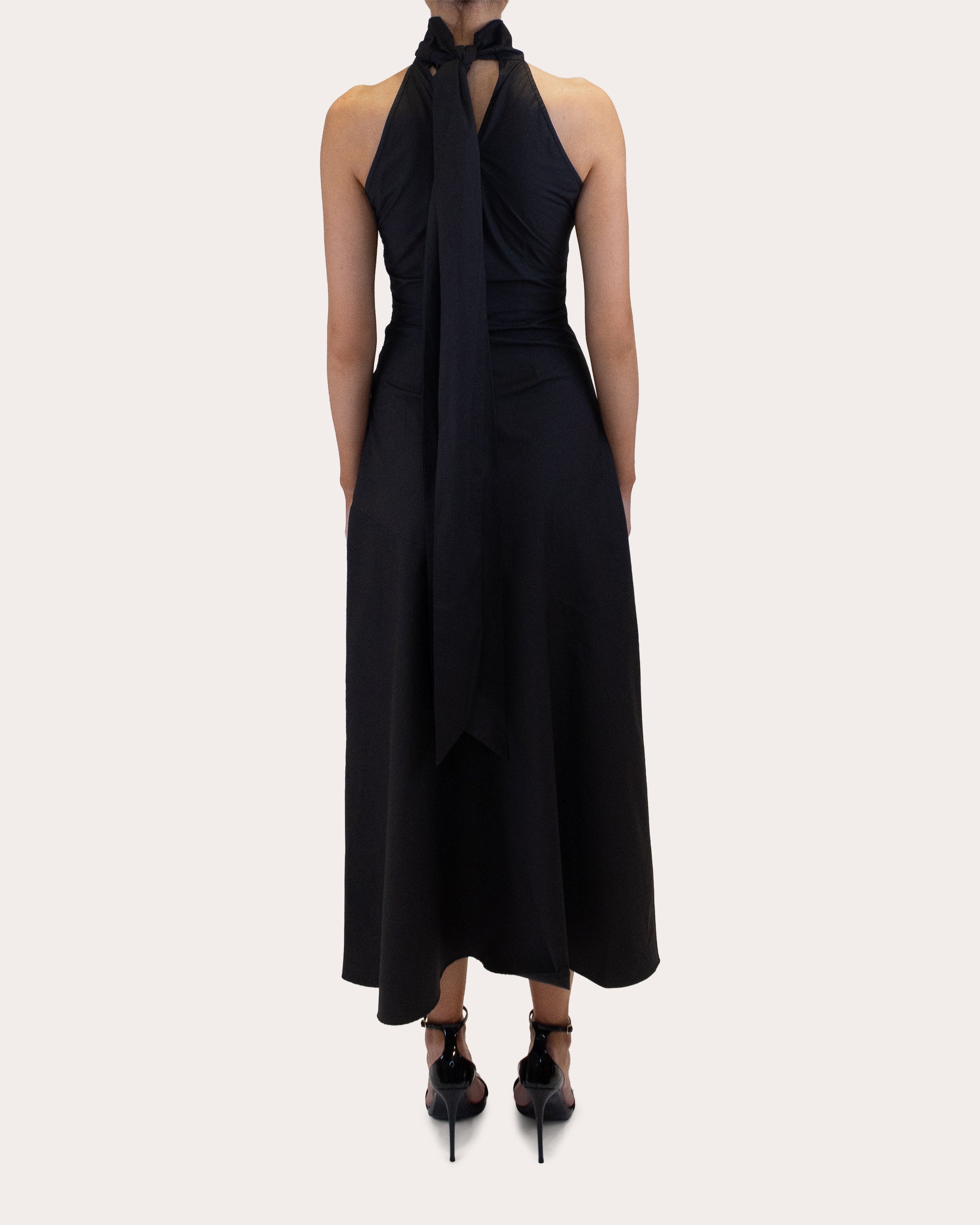 Faye Poplin Halter Midi Dress