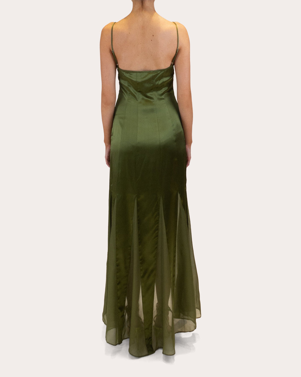 Kaida Silk Charmeuse Chiffon High-Low Dress