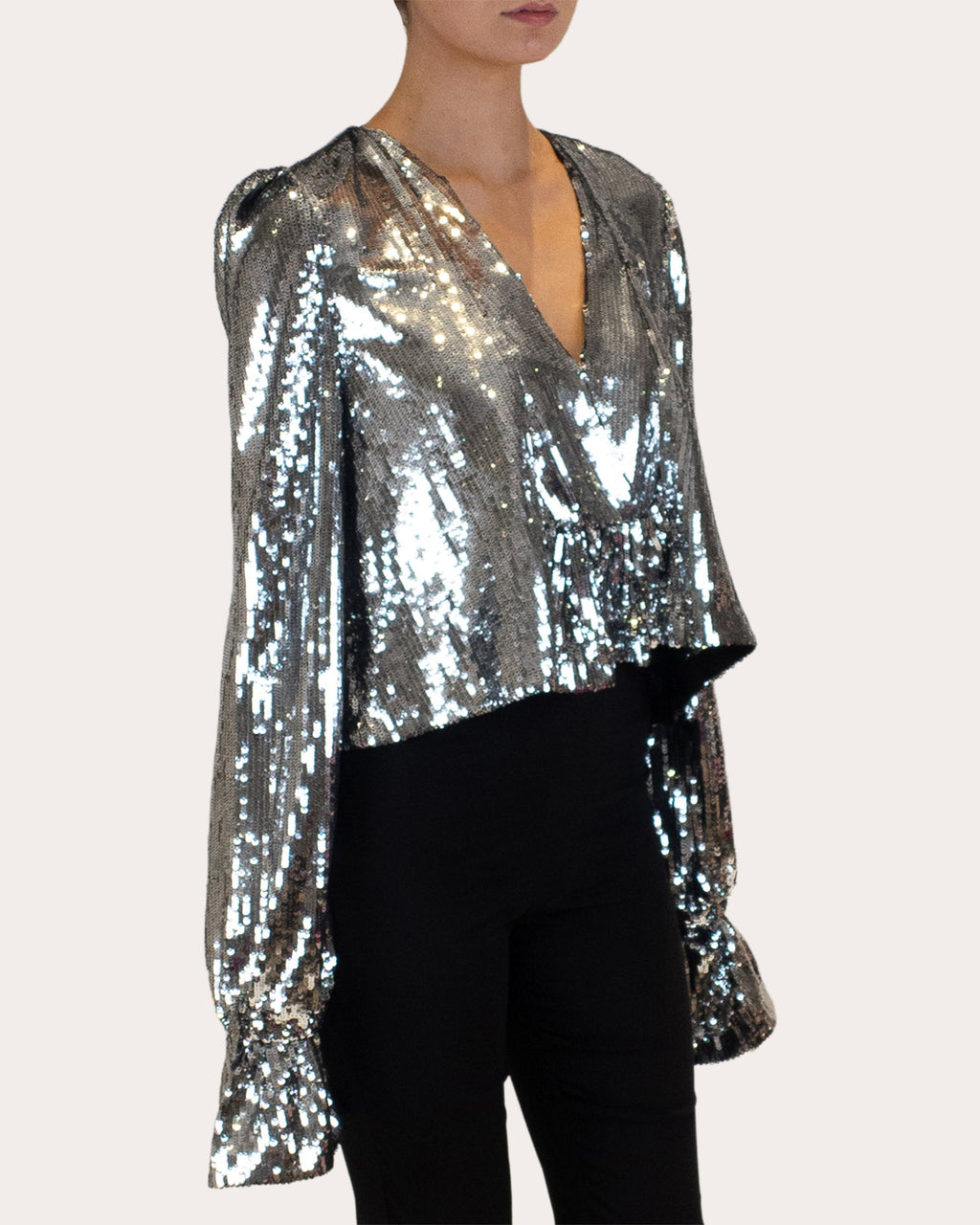 Thistle Ruffle Sequin Top