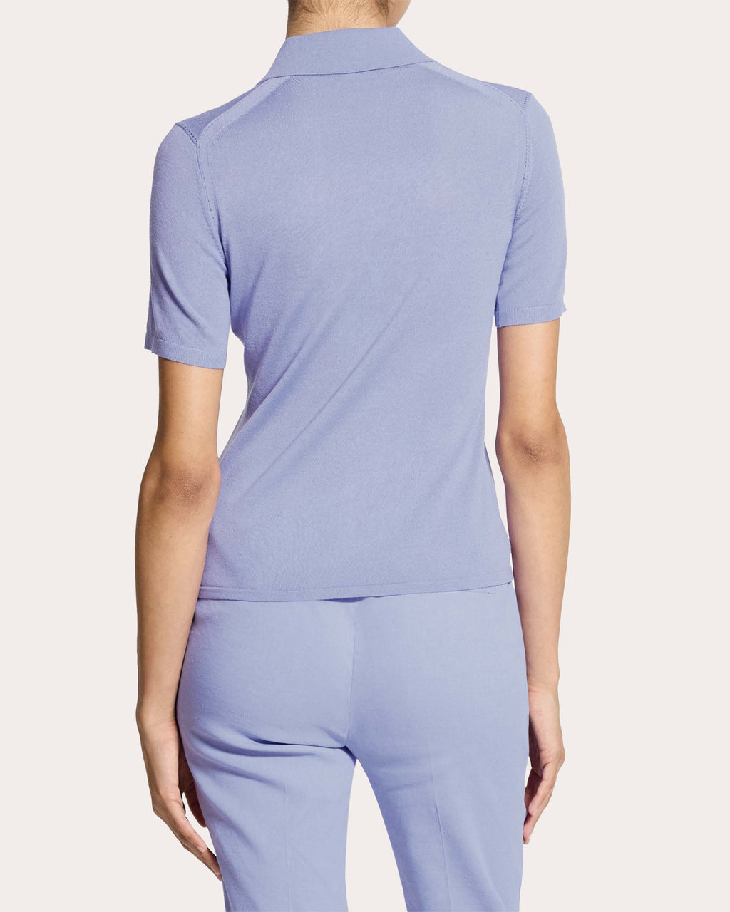 Regal Wool Pointelle-Trim Polo