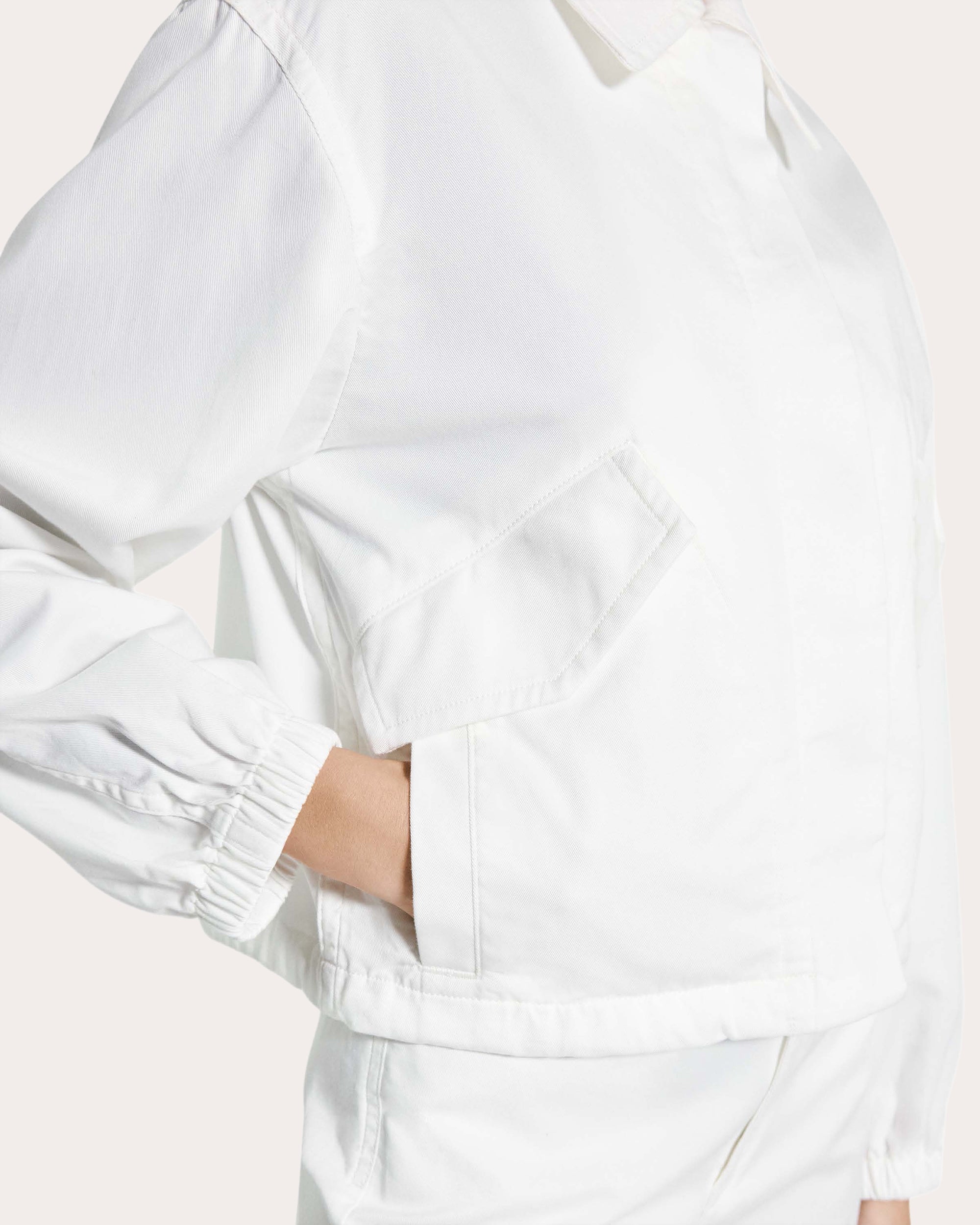 Relaxed Cotton Flyer Blouson Jacket
