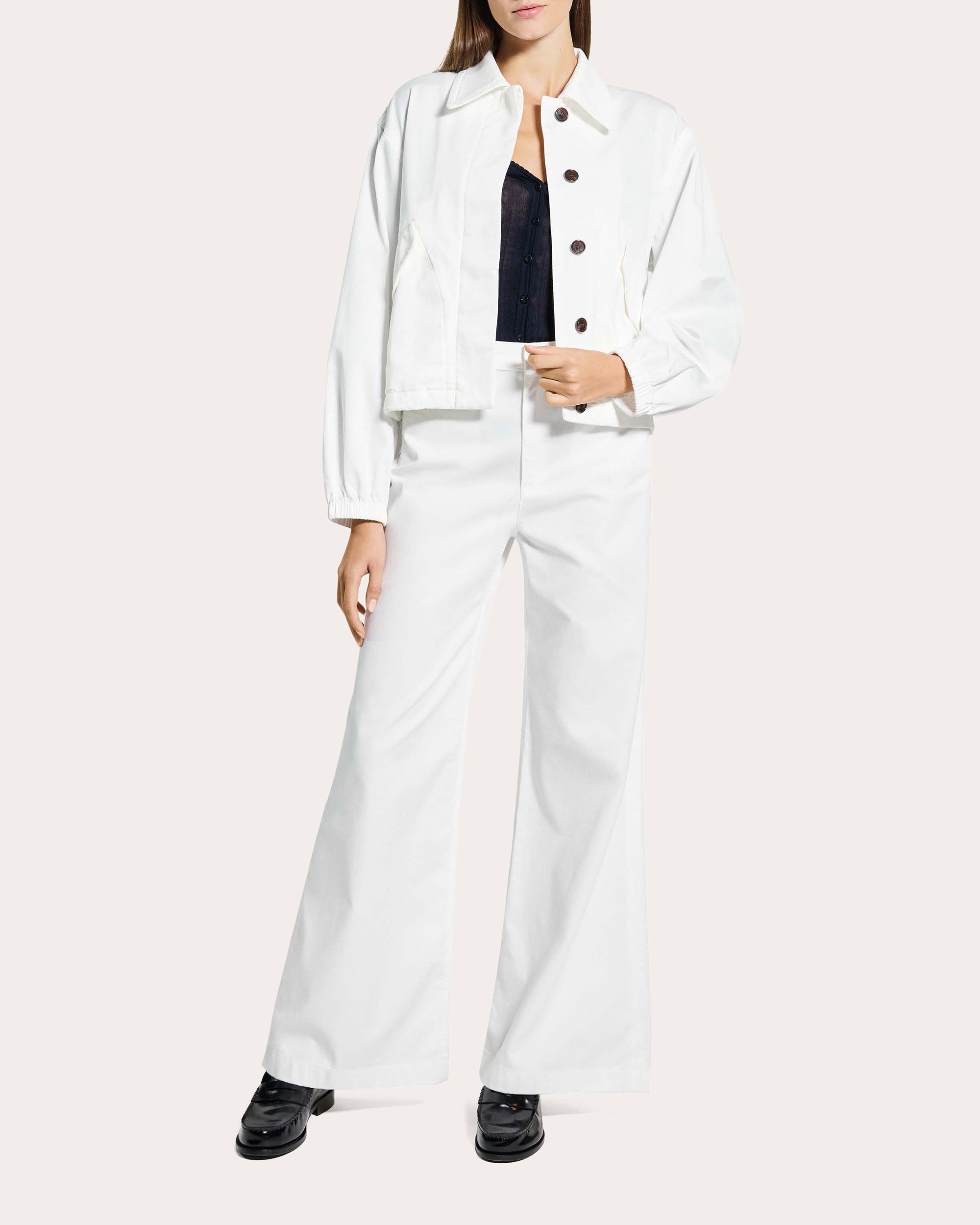 Relaxed Cotton Flyer Blouson Jacket