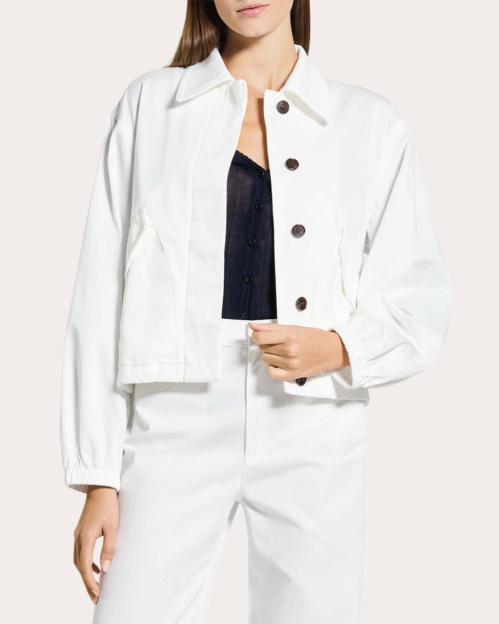 Relaxed Cotton Flyer Blouson Jacket