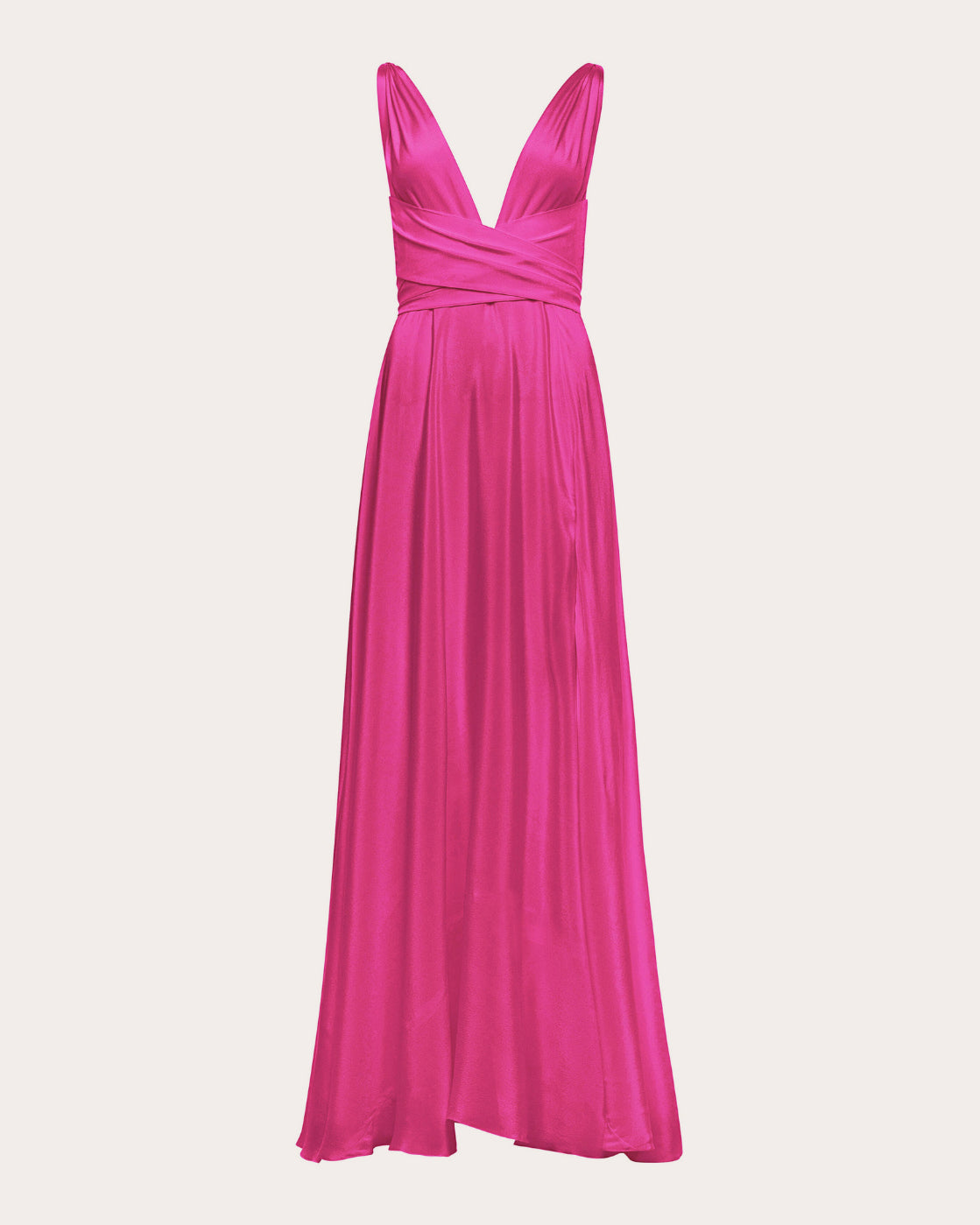 Cirrus Silk Charmeuse Belted Gown