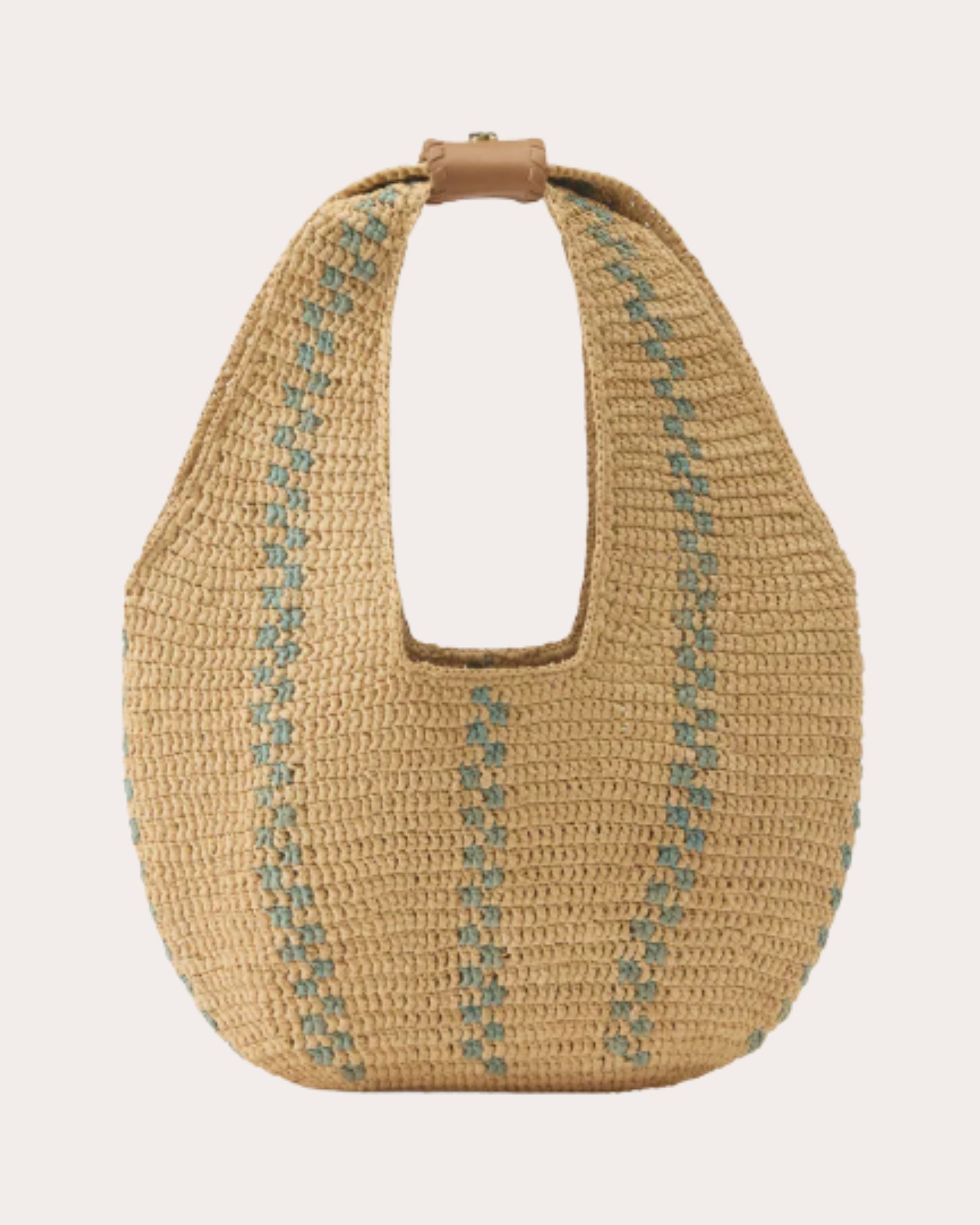 Aquarius Raffia Stitch Shoulder Bag