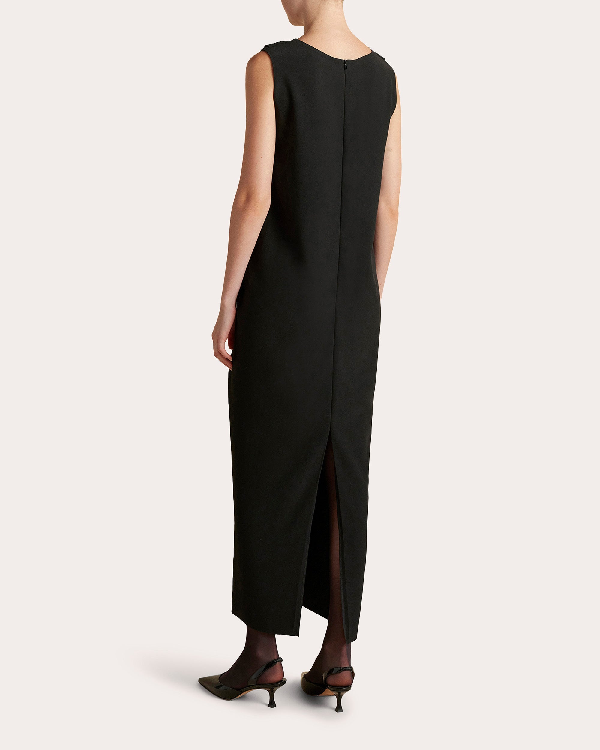 Cady Draped Twist Sleeveless Dress