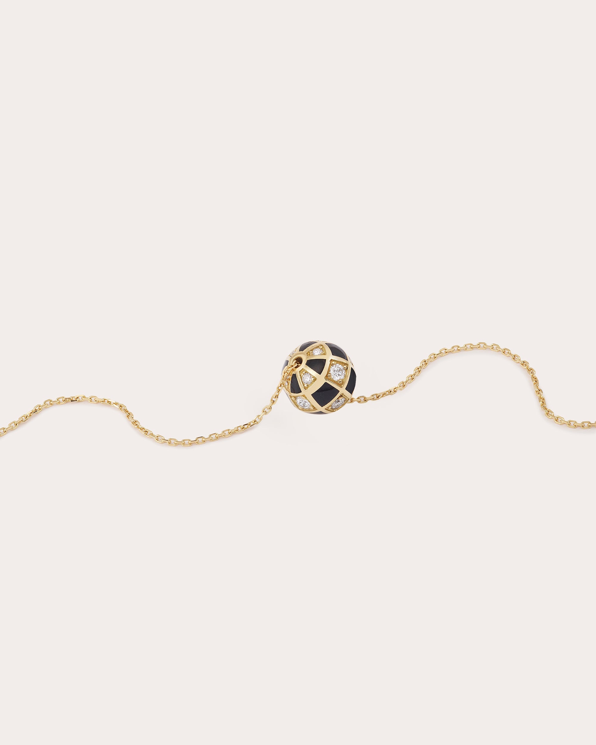 Diamond & 18k Gold Mini Globe Pendant Necklace